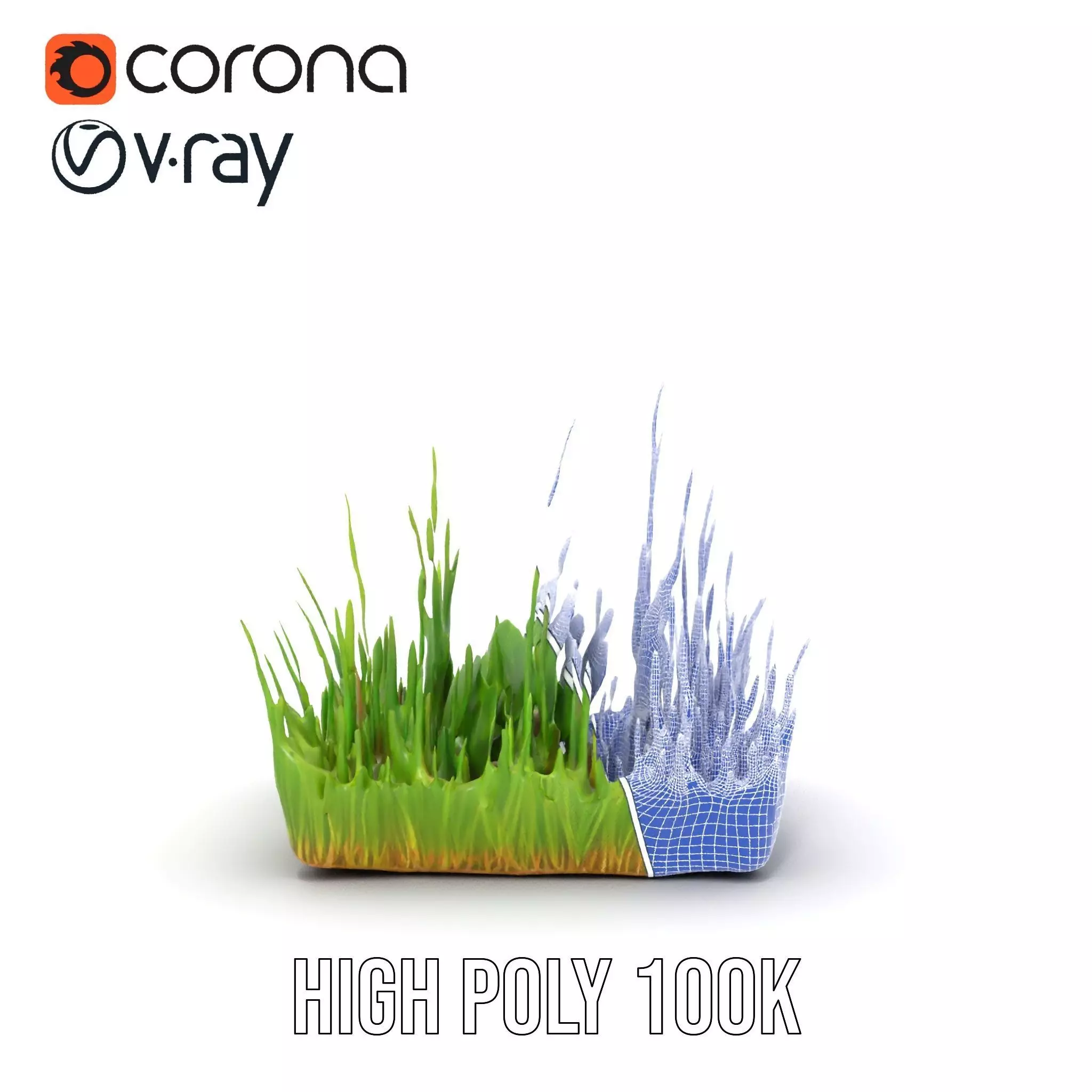 Lush Green Grass model pack Low-poly 3D model_33