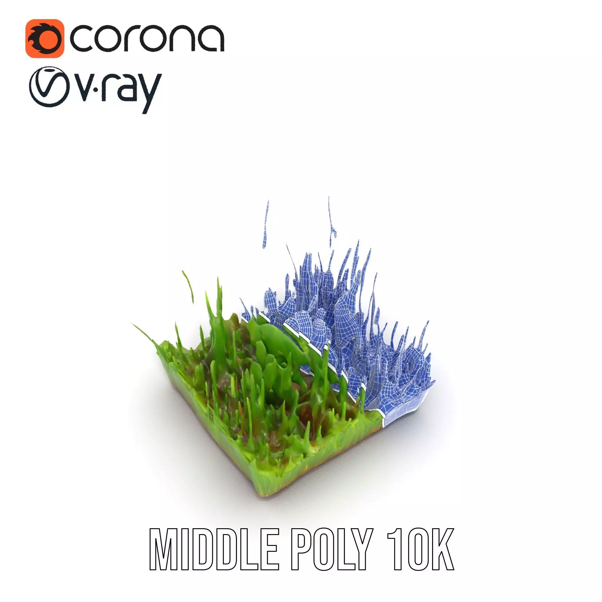 Lush Green Grass model pack Low-poly 3D model_20