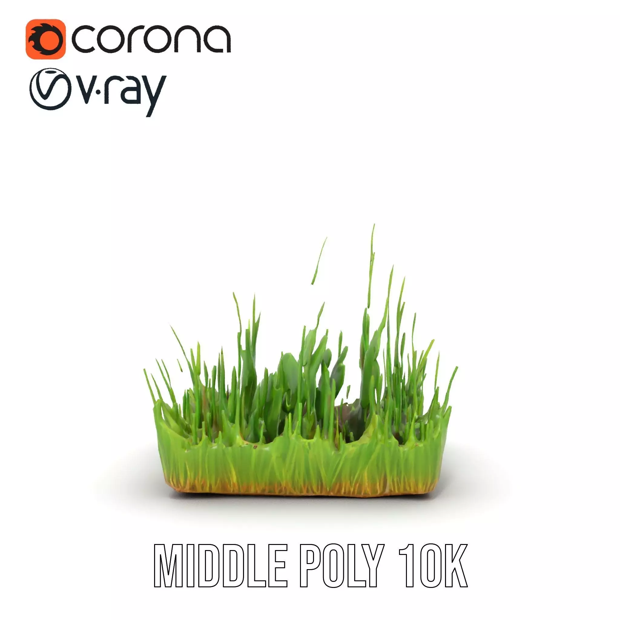 Lush Green Grass model pack Low-poly 3D model_5