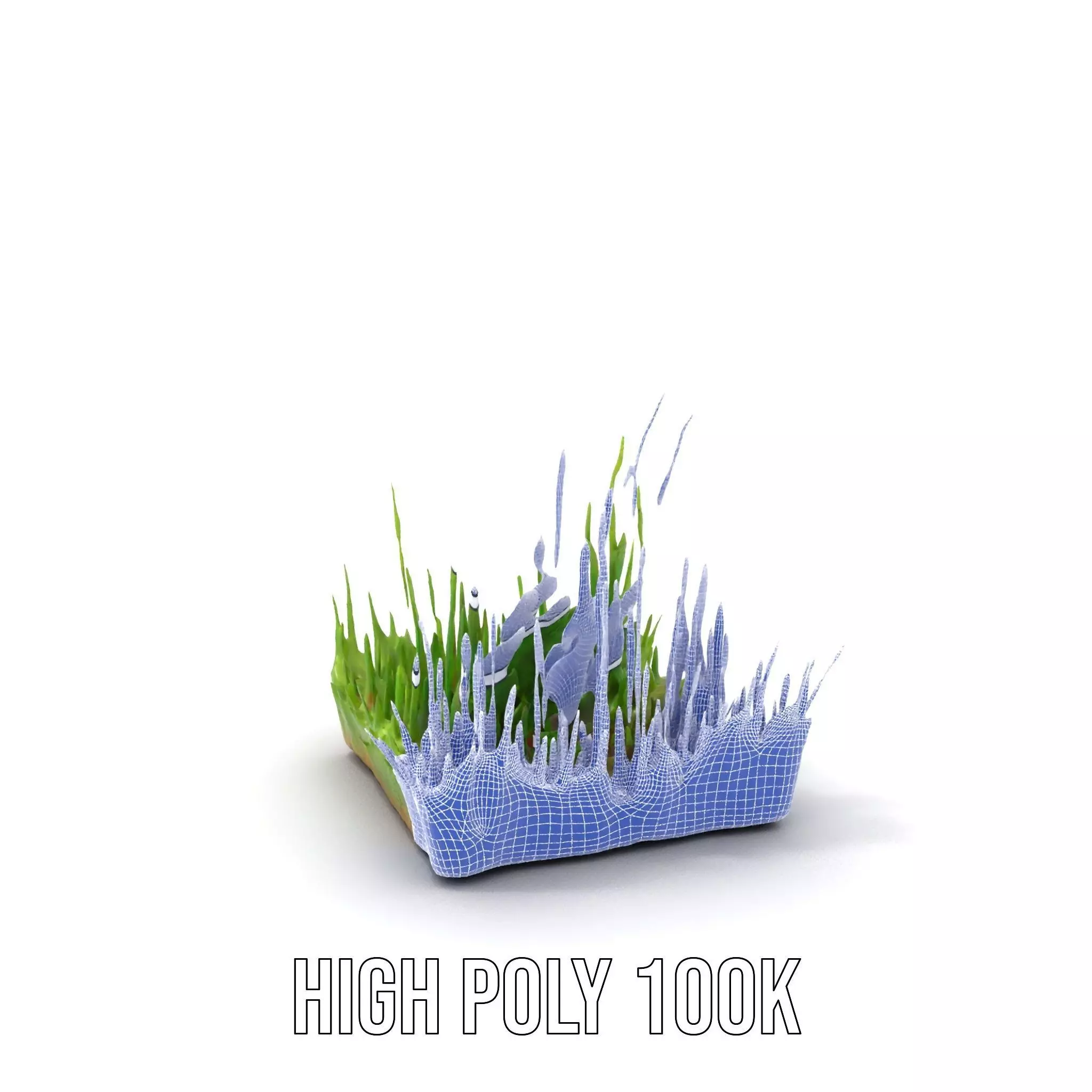 Lush Green Grass model pack Low-poly 3D model_4