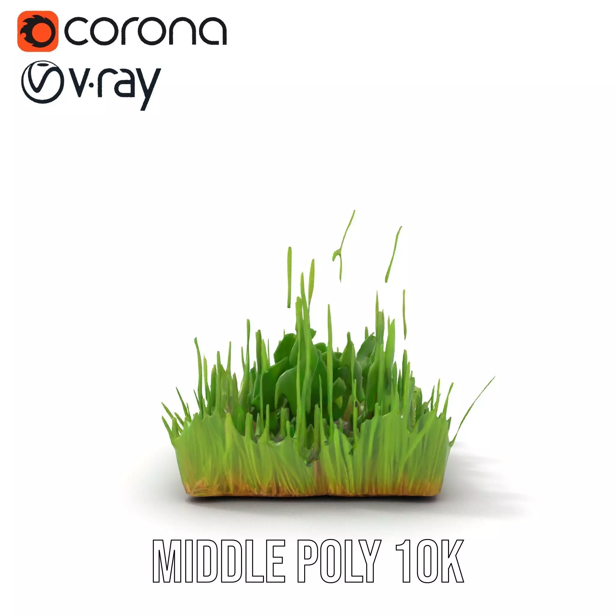Lush Green Grass model pack Low-poly 3D model_26