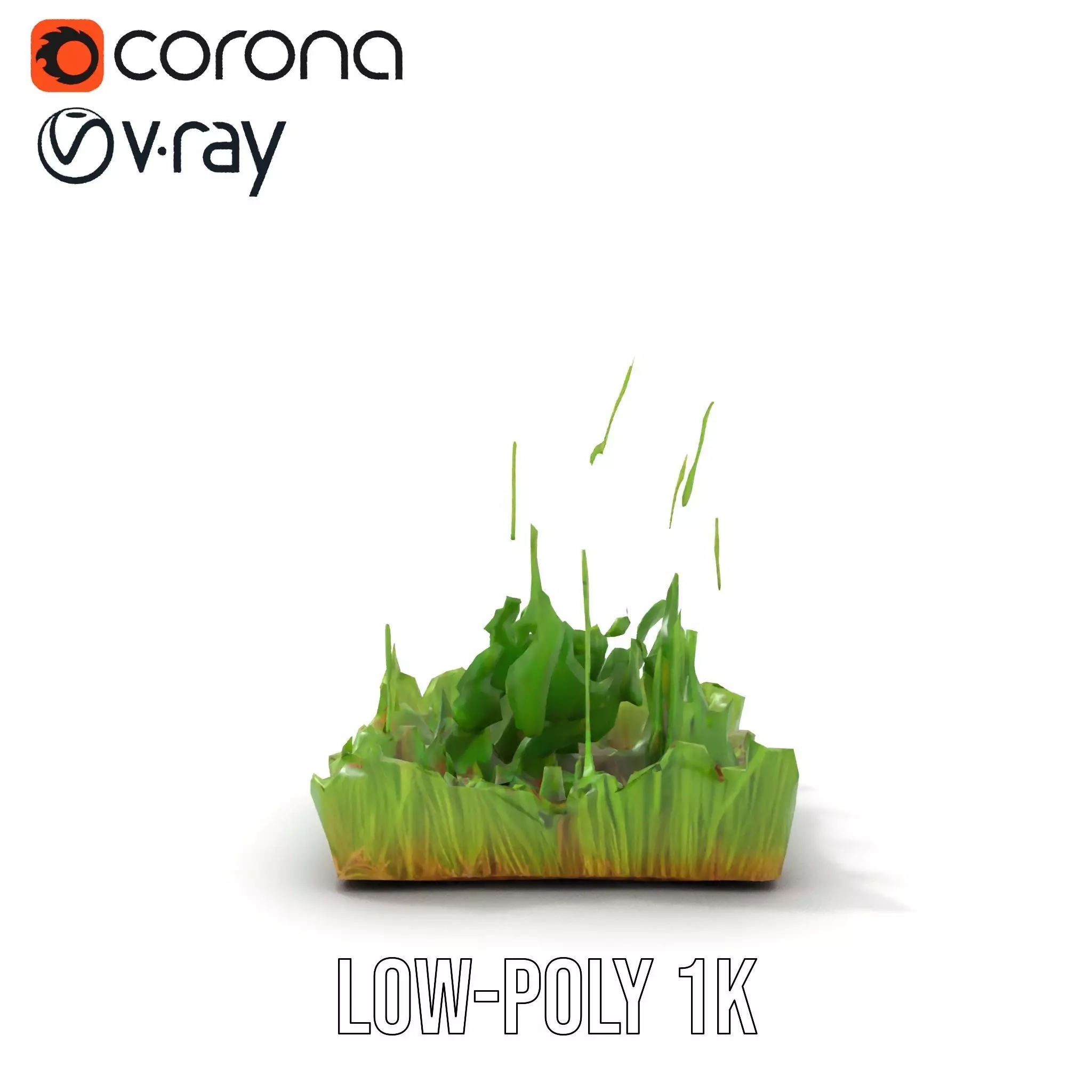 Lush Green Grass model pack Low-poly 3D model_18