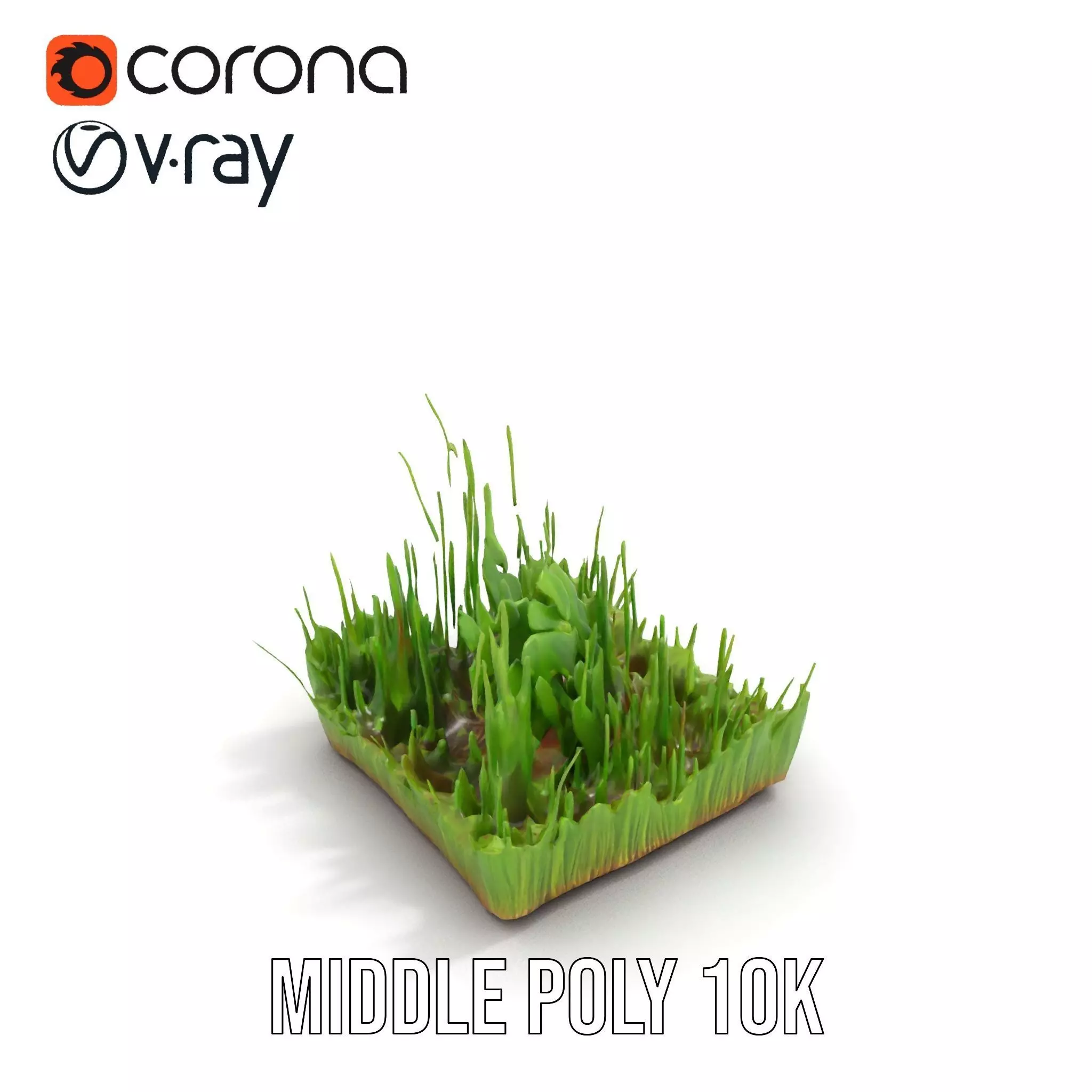 Lush Green Grass model pack Low-poly 3D model_6