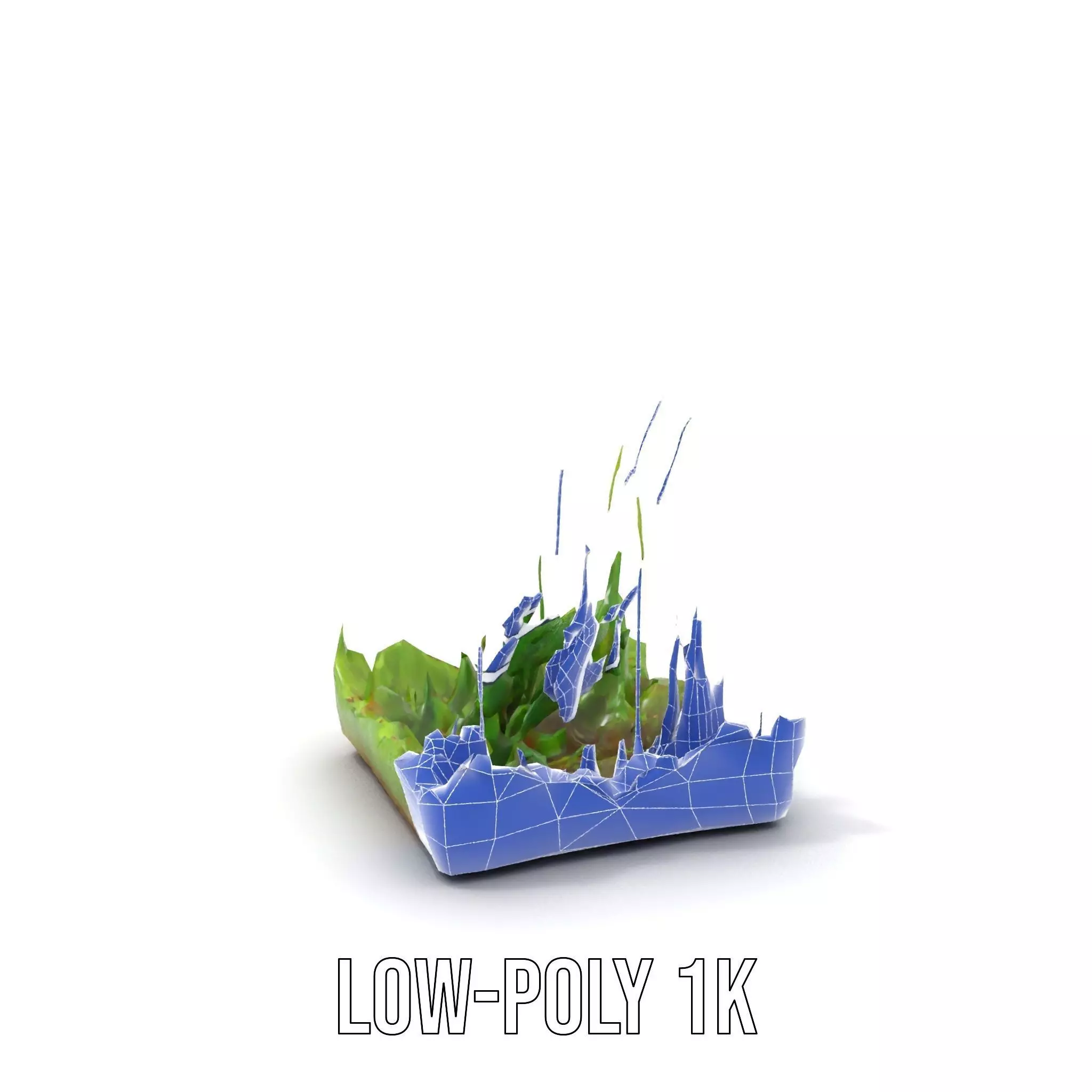 Lush Green Grass model pack Low-poly 3D model_21