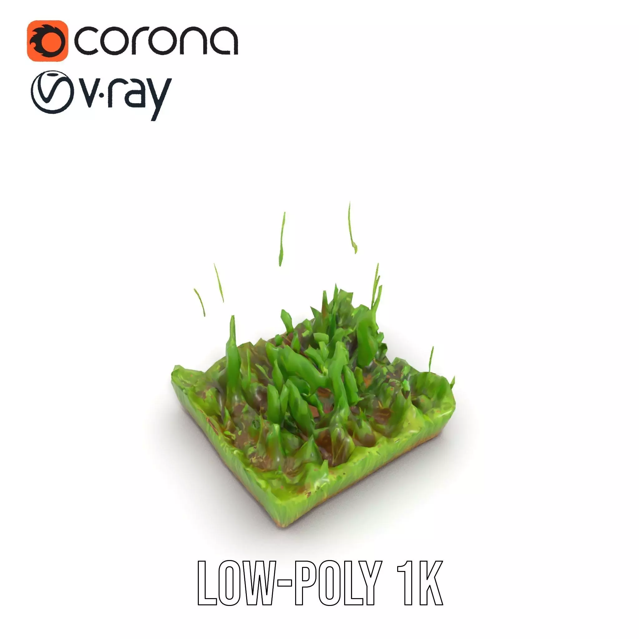 Lush Green Grass model pack Low-poly 3D model_13