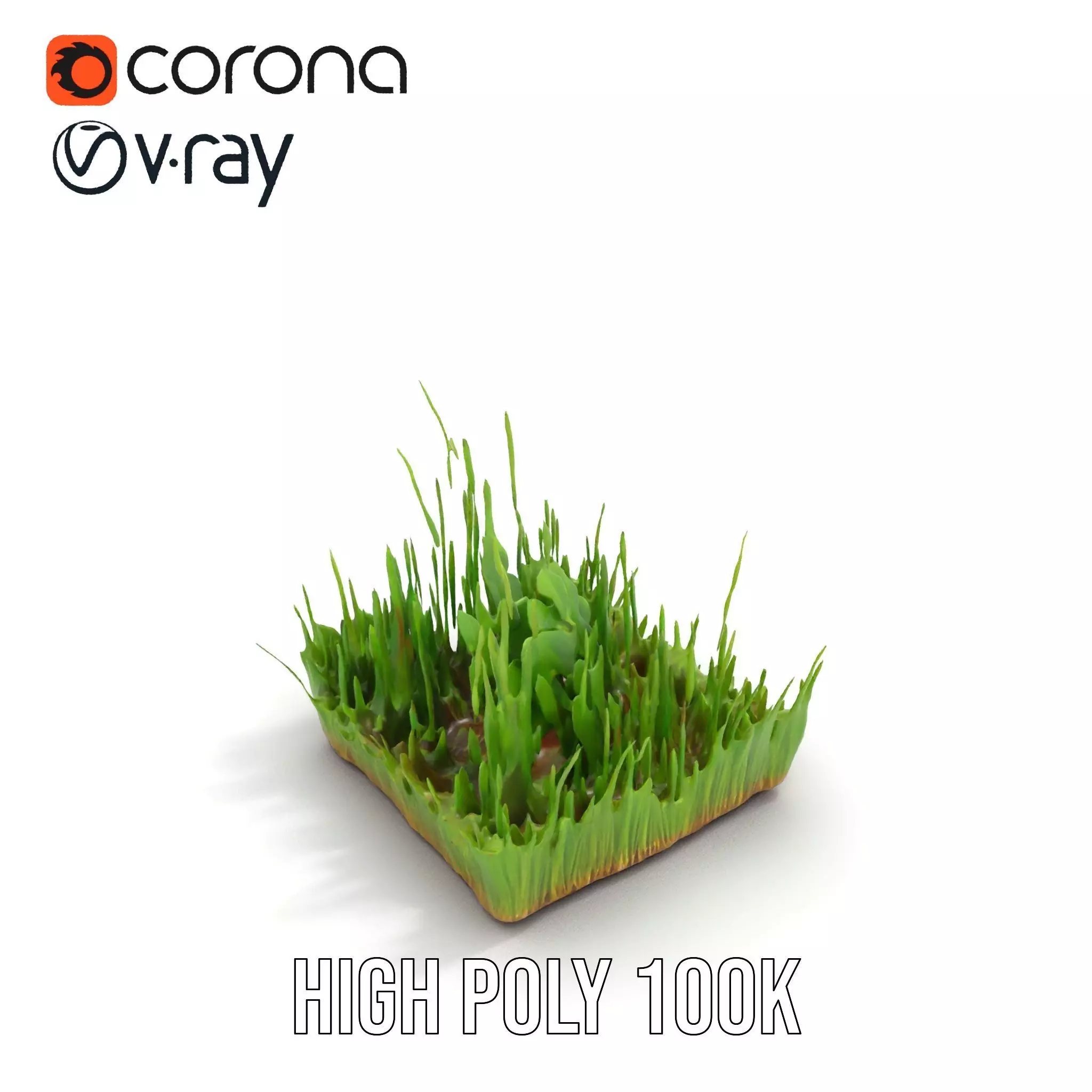 Lush Green Grass model pack Low-poly 3D model_9