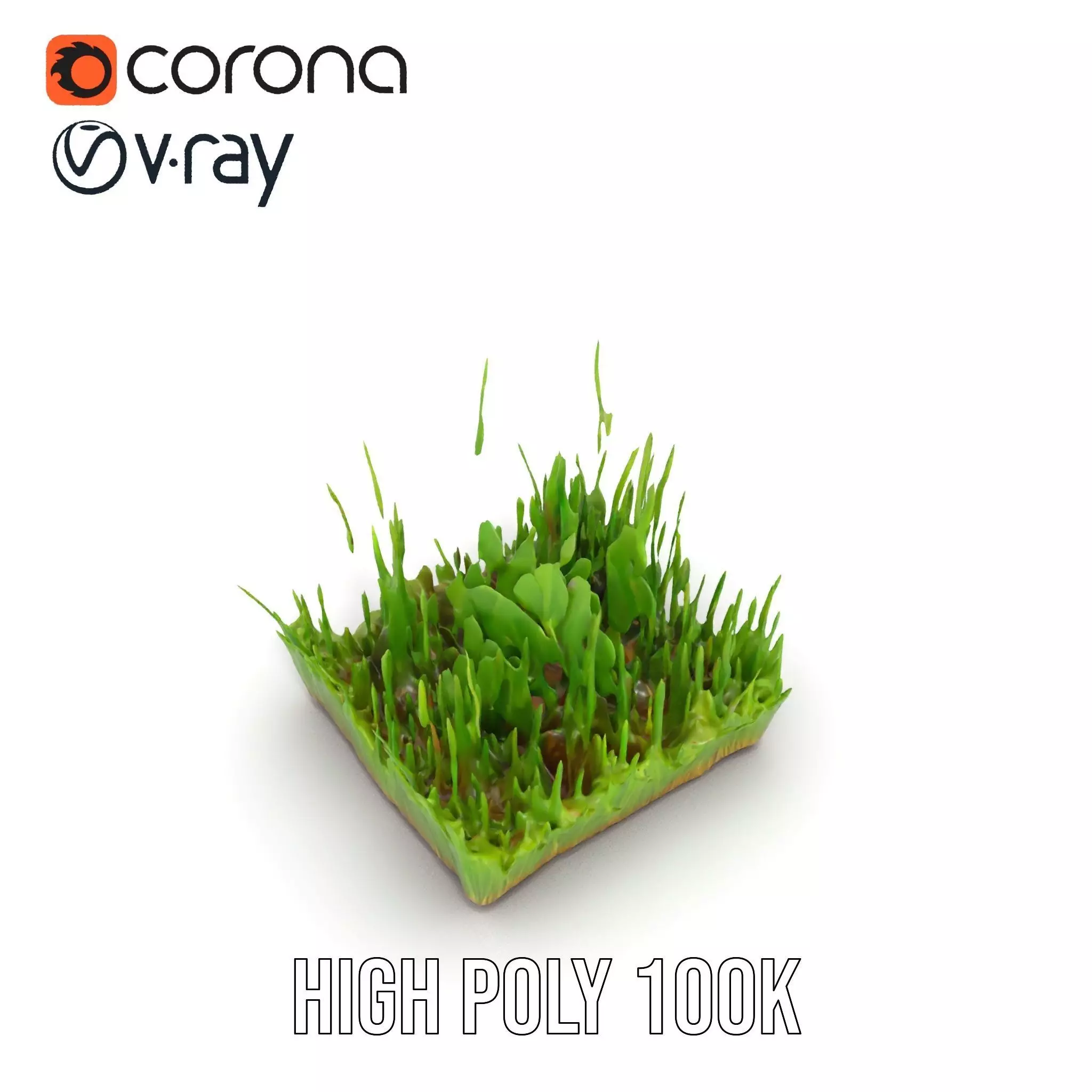 Lush Green Grass model pack Low-poly 3D model_28