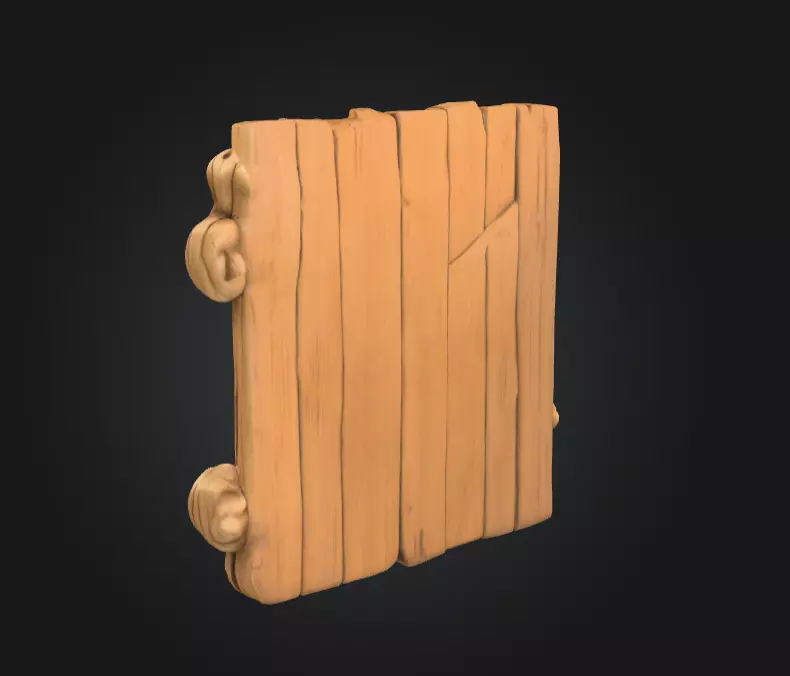 Skull and Crossbones Emblem Low-poly 3D model_3