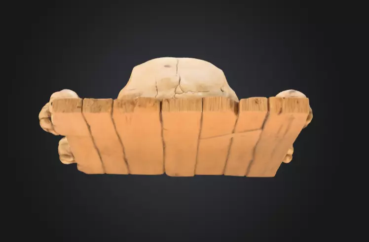 Skull and Crossbones Emblem Low-poly 3D model_11