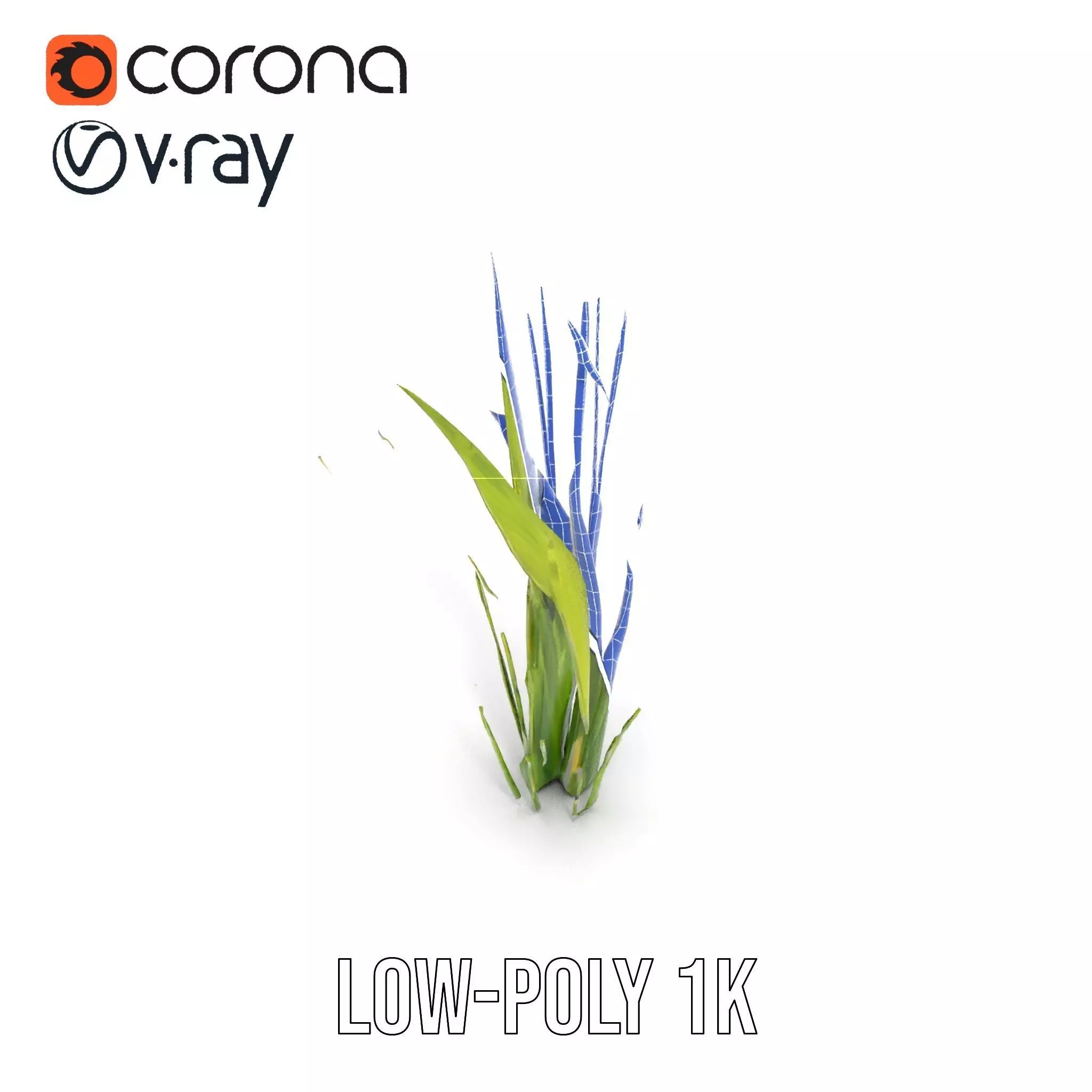 Tall Grass Foliage model pack Low-poly 3D model_21