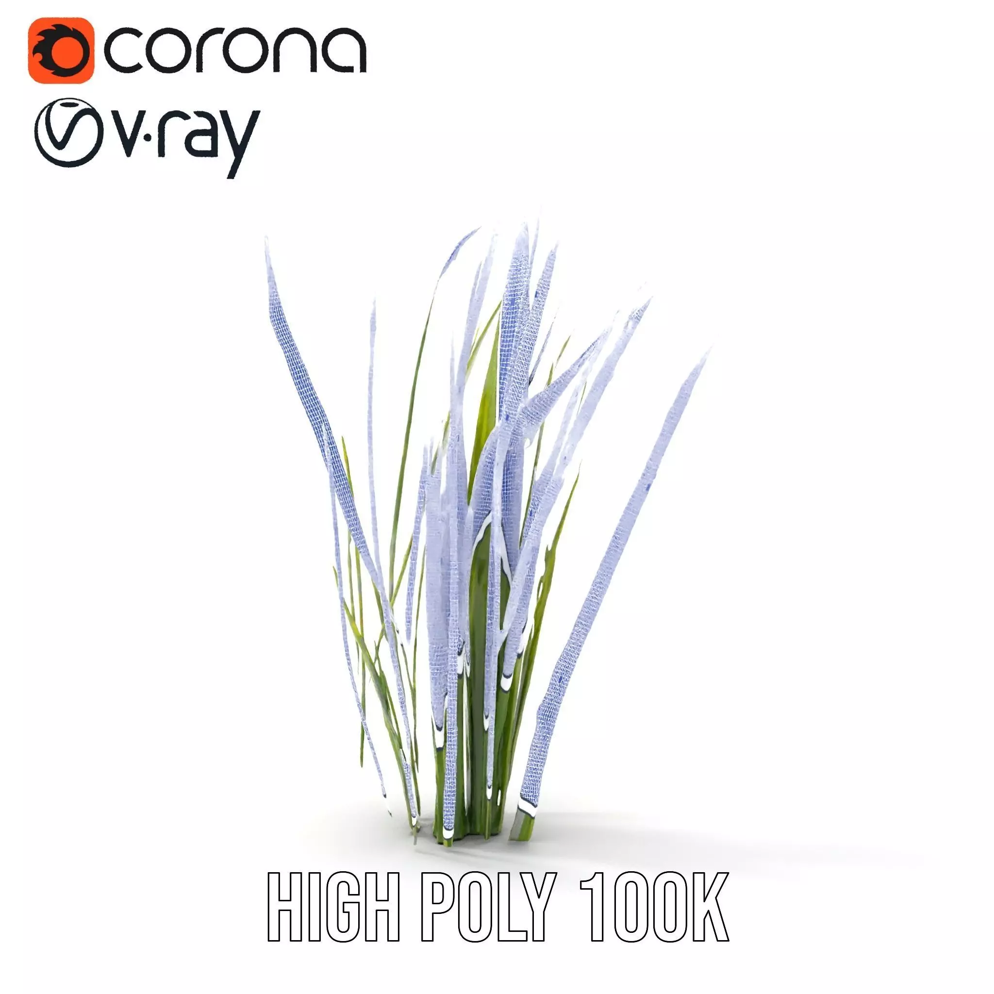 Tall Grass Foliage model pack Low-poly 3D model_33
