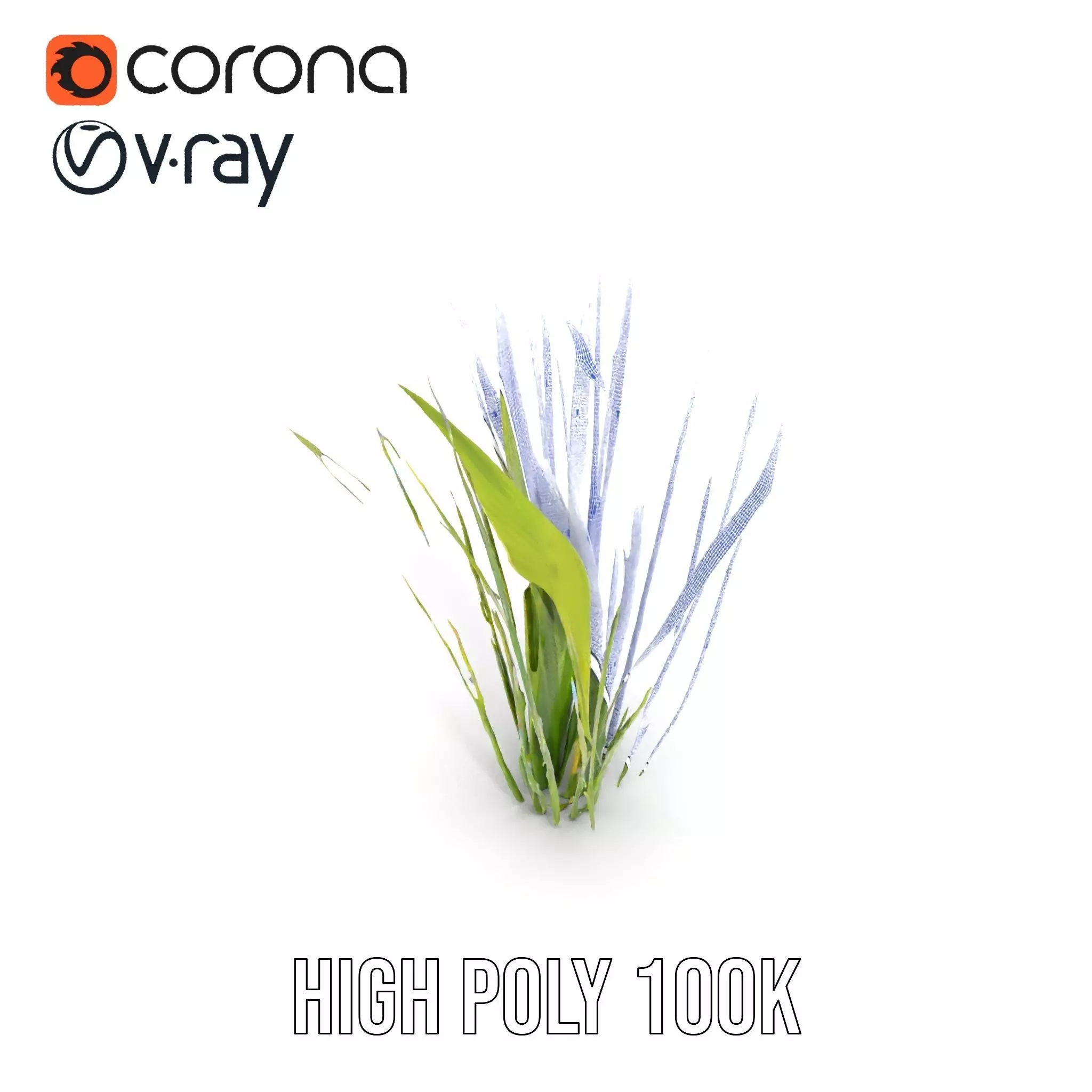 Tall Grass Foliage model pack Low-poly 3D model_25
