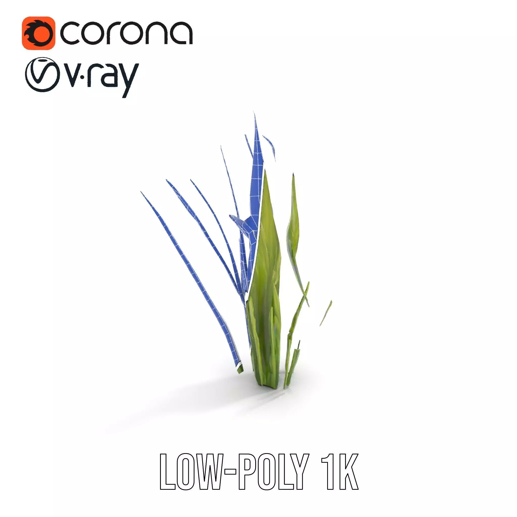 Tall Grass Foliage model pack Low-poly 3D model_24