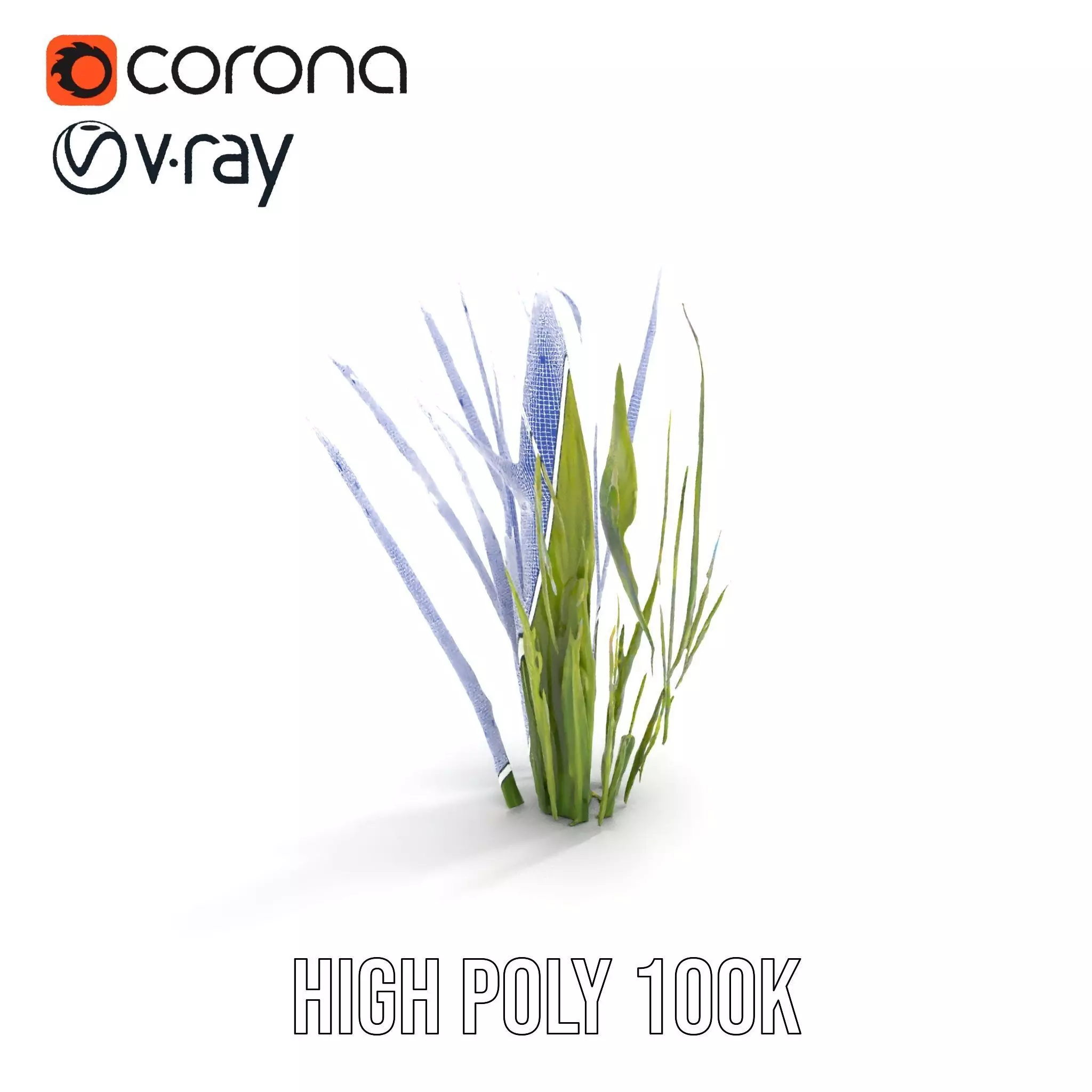 Tall Grass Foliage model pack Low-poly 3D model_14