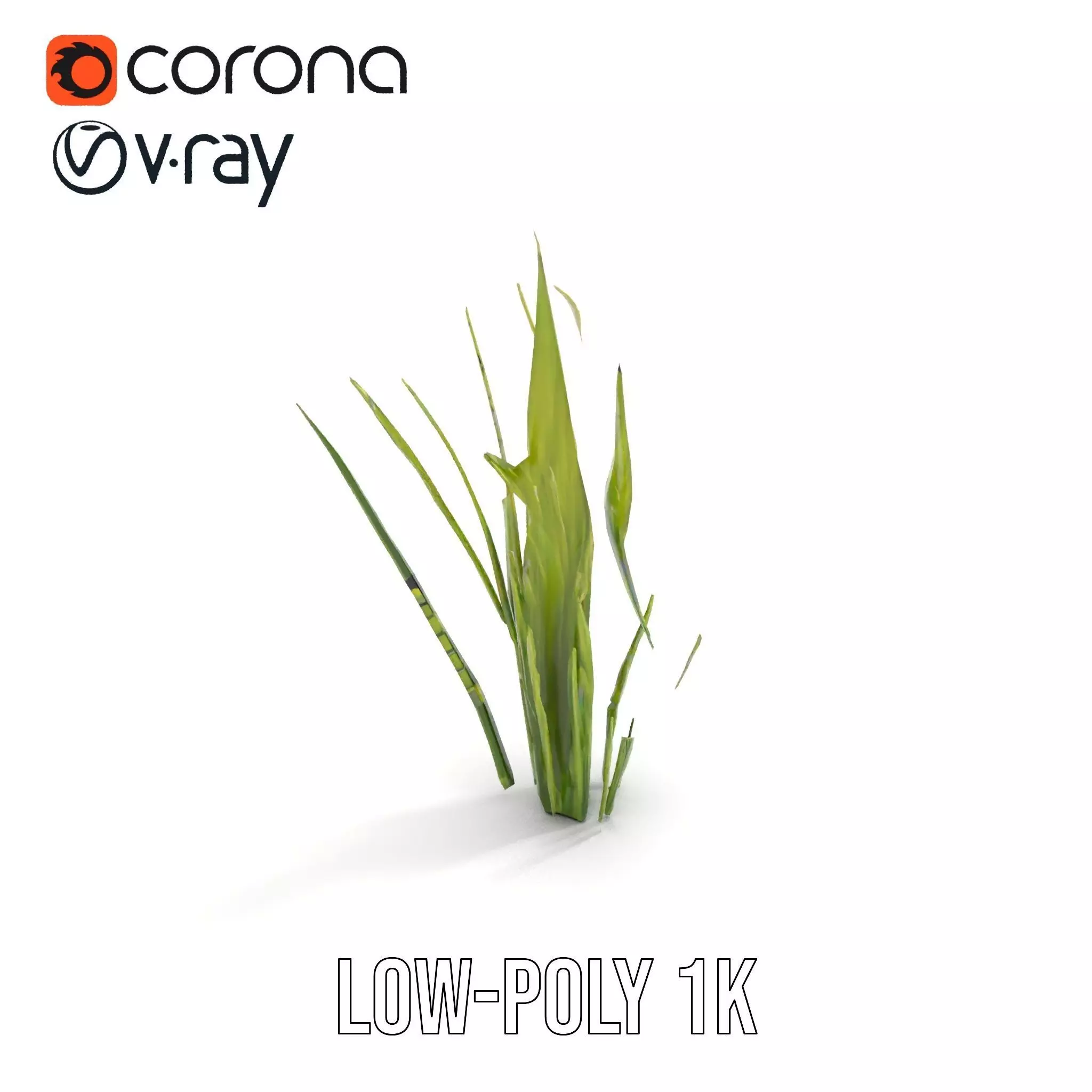 Tall Grass Foliage model pack Low-poly 3D model_7