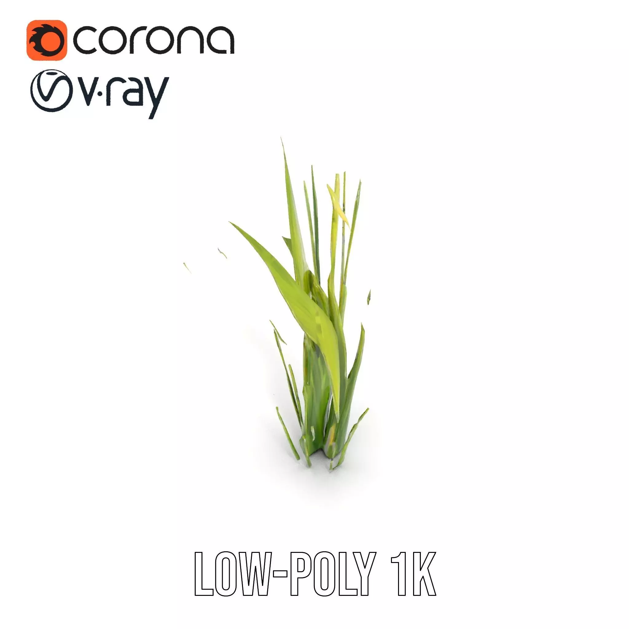 Tall Grass Foliage model pack Low-poly 3D model_8