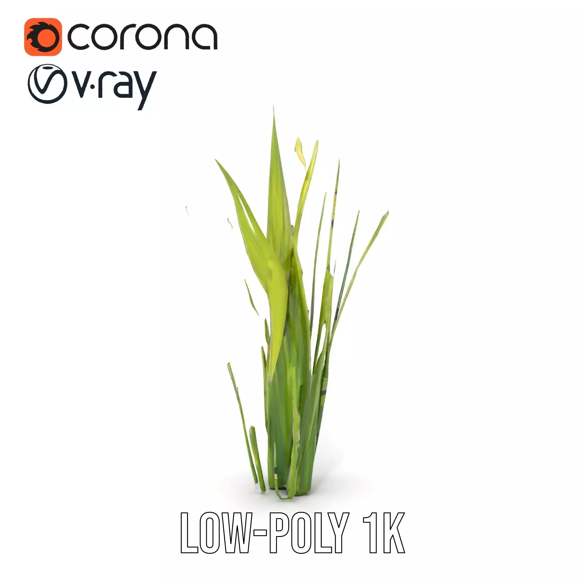 Tall Grass Foliage model pack Low-poly 3D model_11