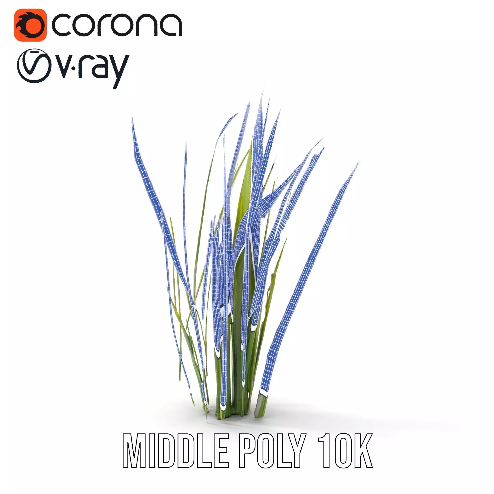 Tall Grass Foliage model pack Low-poly 3D model_23