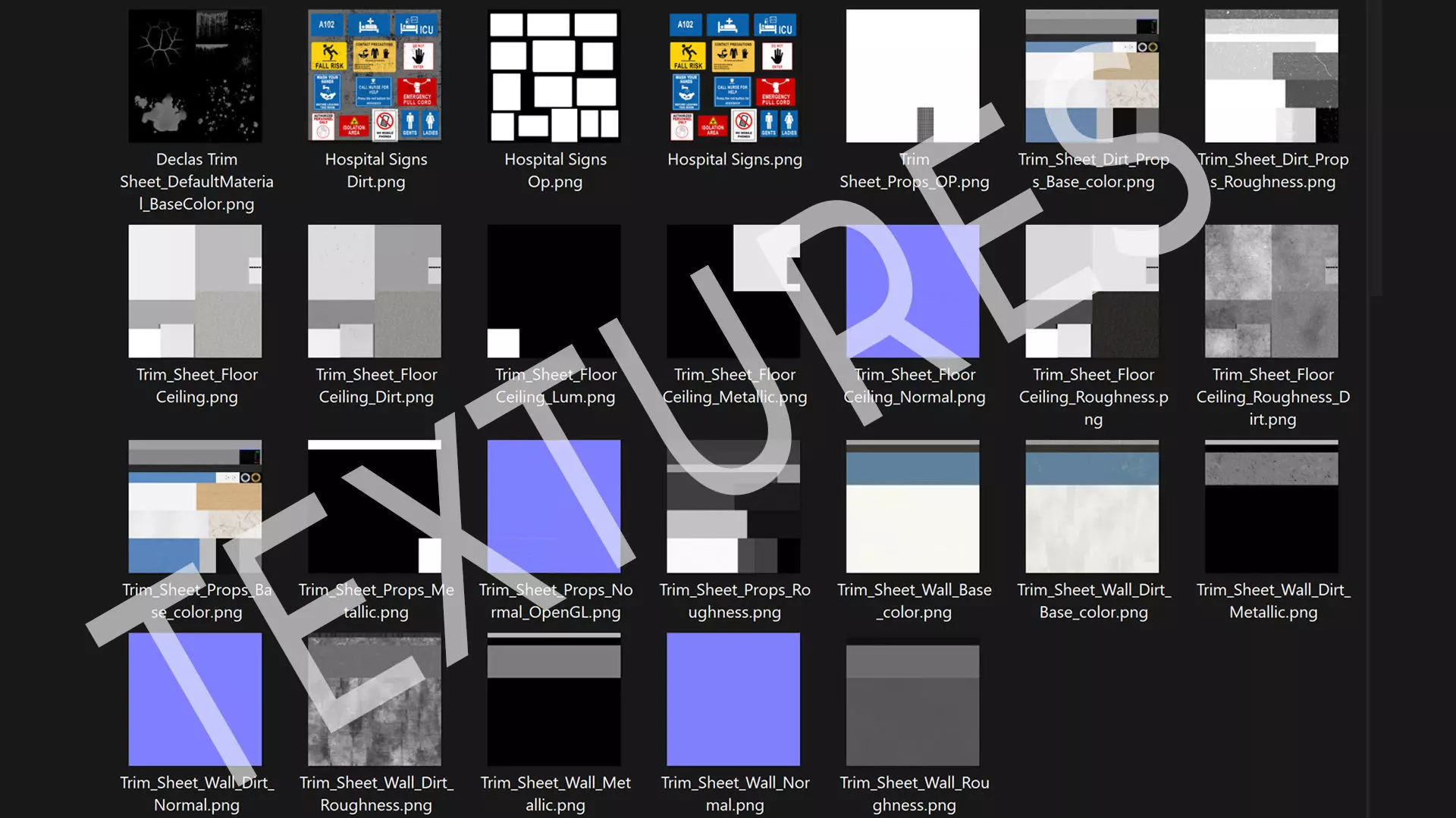 Modular Hospital Patient Room Kit Low-poly 3D model_32