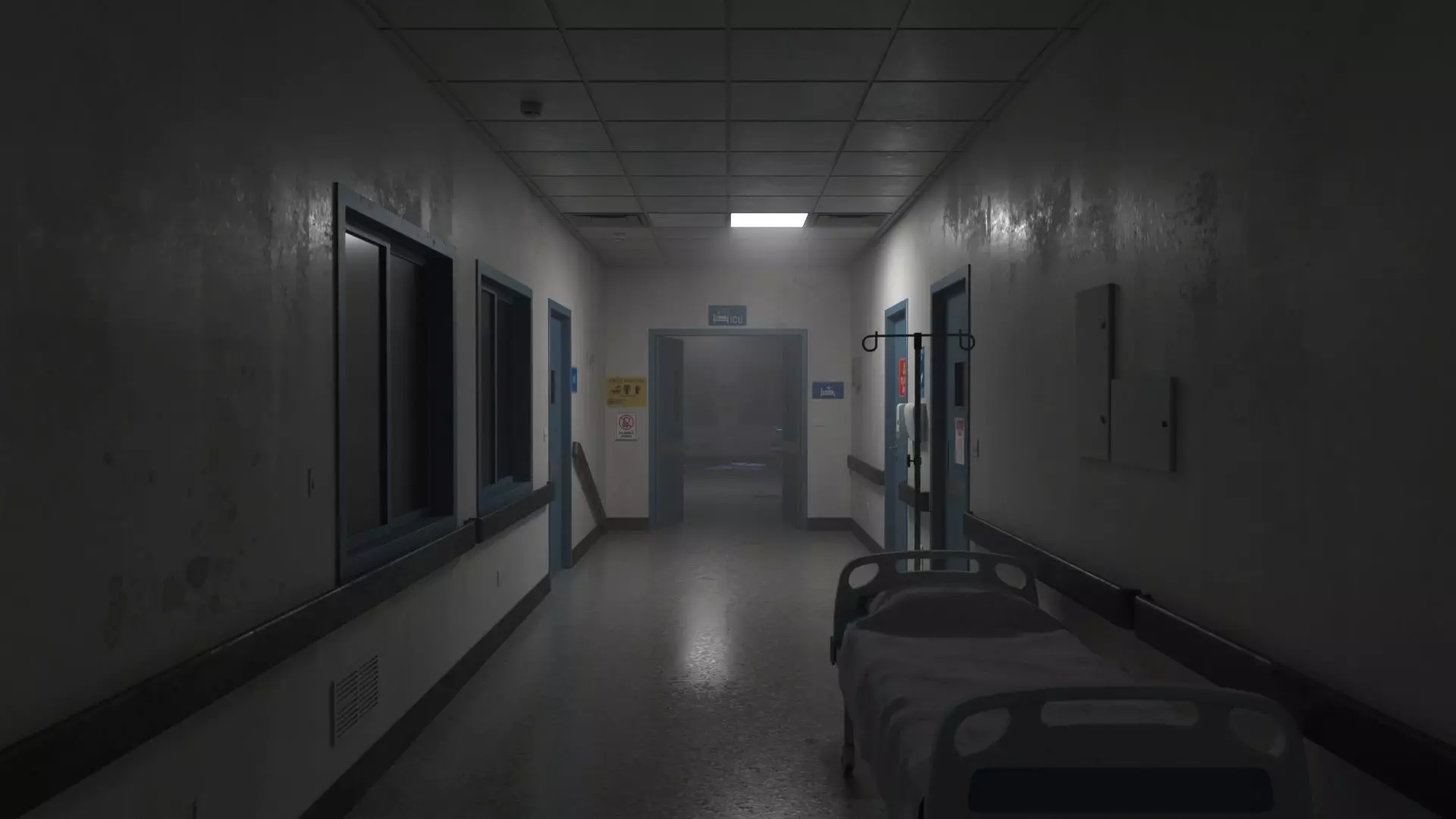 Modular Hospital Patient Room Kit Low-poly 3D model_12