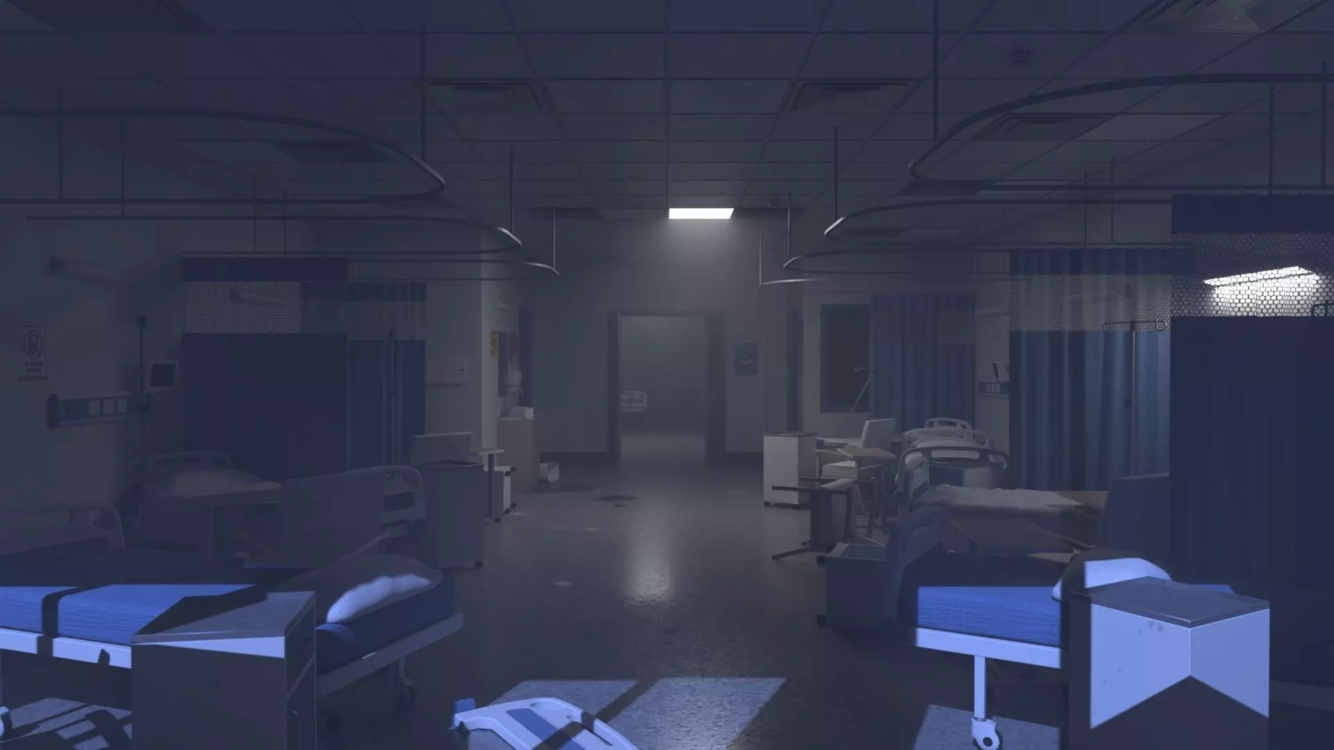 Modular Hospital Patient Room Kit Low-poly 3D model_15