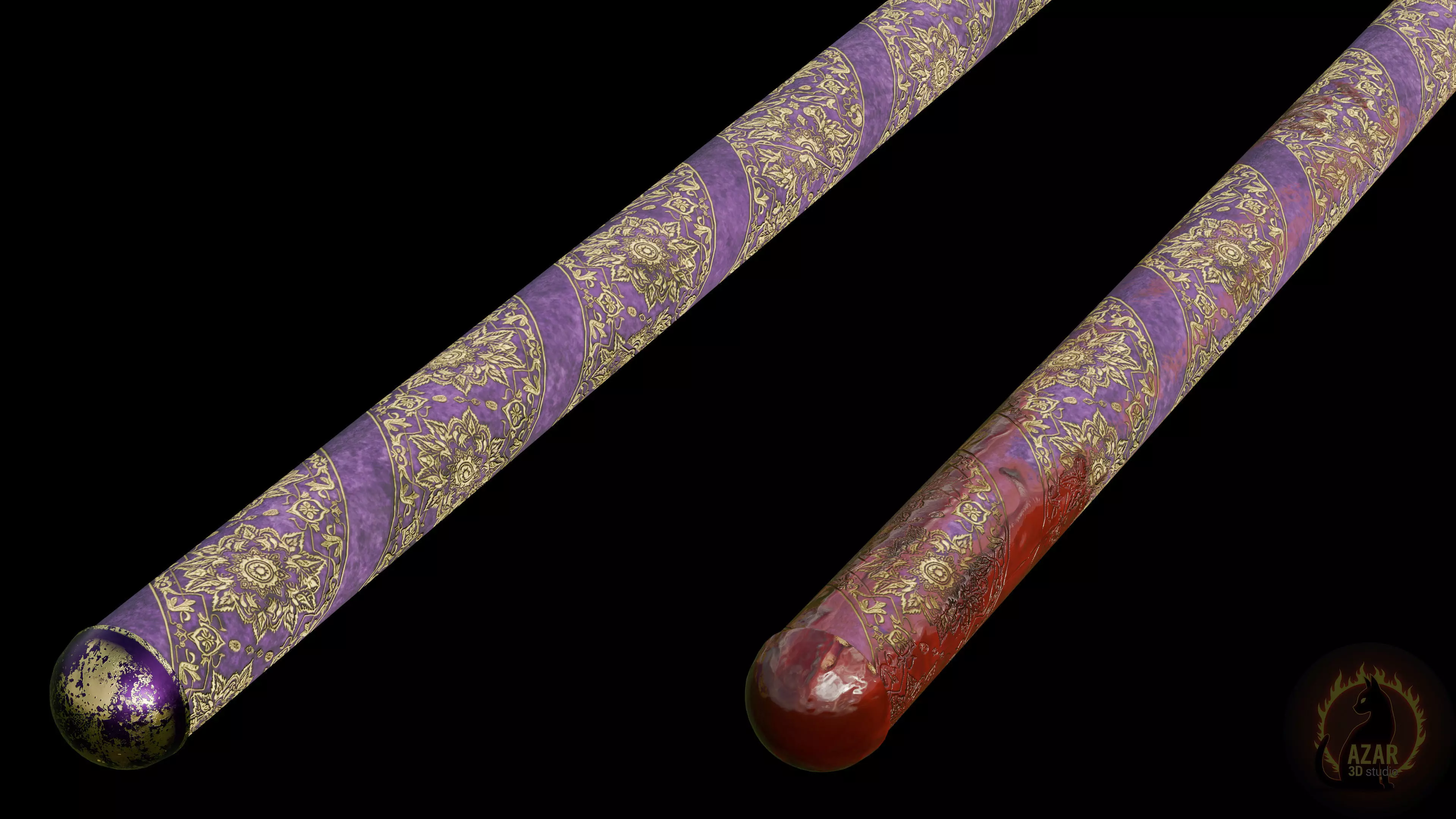 Sword 002 Realistic PBR Medieval Weapon 6 Variations Low-poly 3D model_15