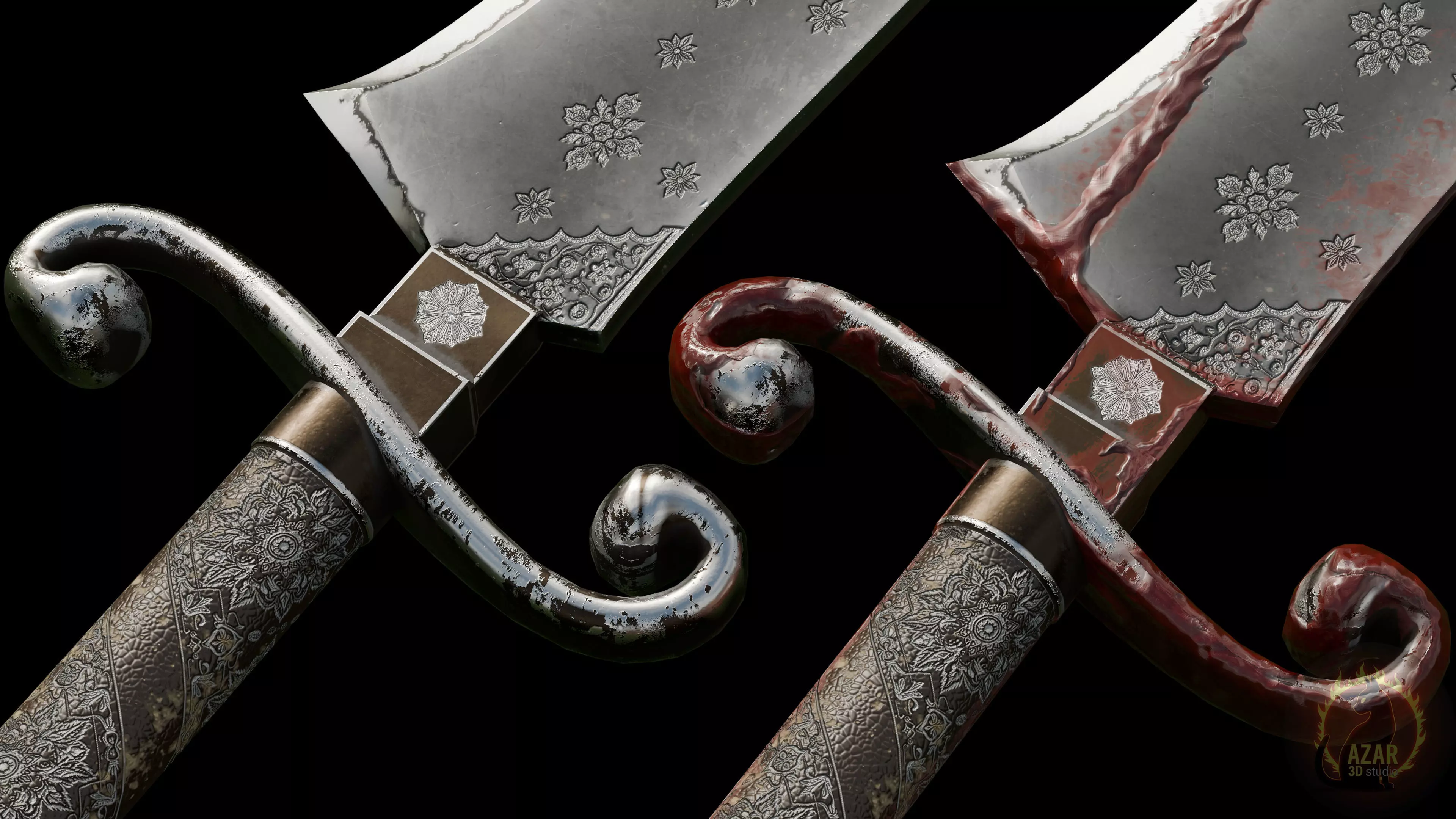 Sword 002 Realistic PBR Medieval Weapon 6 Variations Low-poly 3D model_21