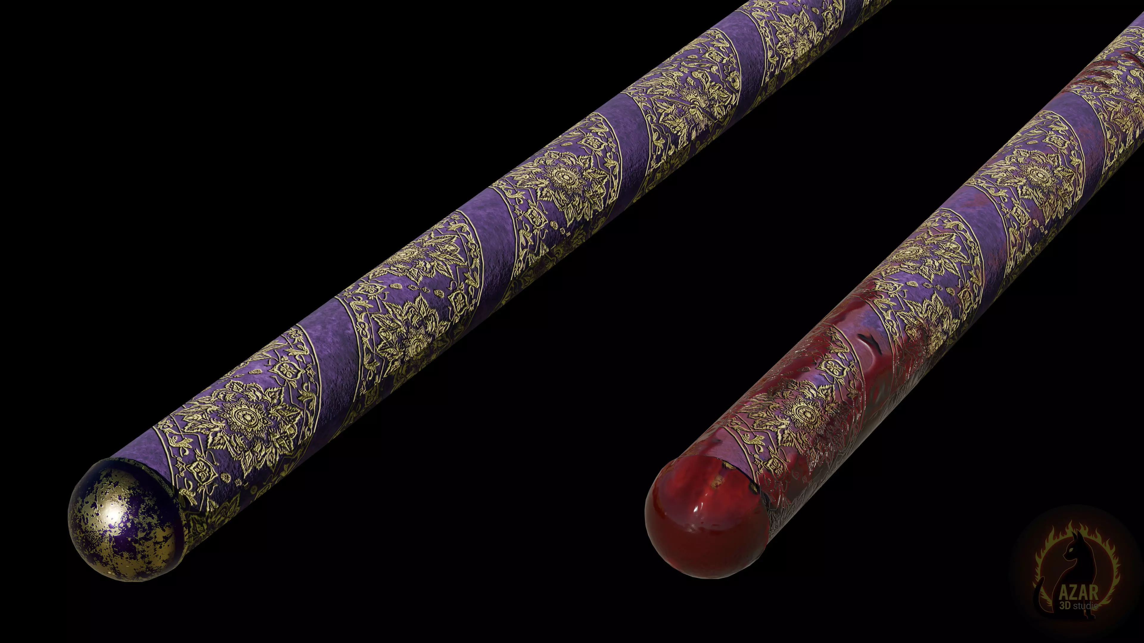 Sword 002 Realistic PBR Medieval Weapon 6 Variations Low-poly 3D model_12