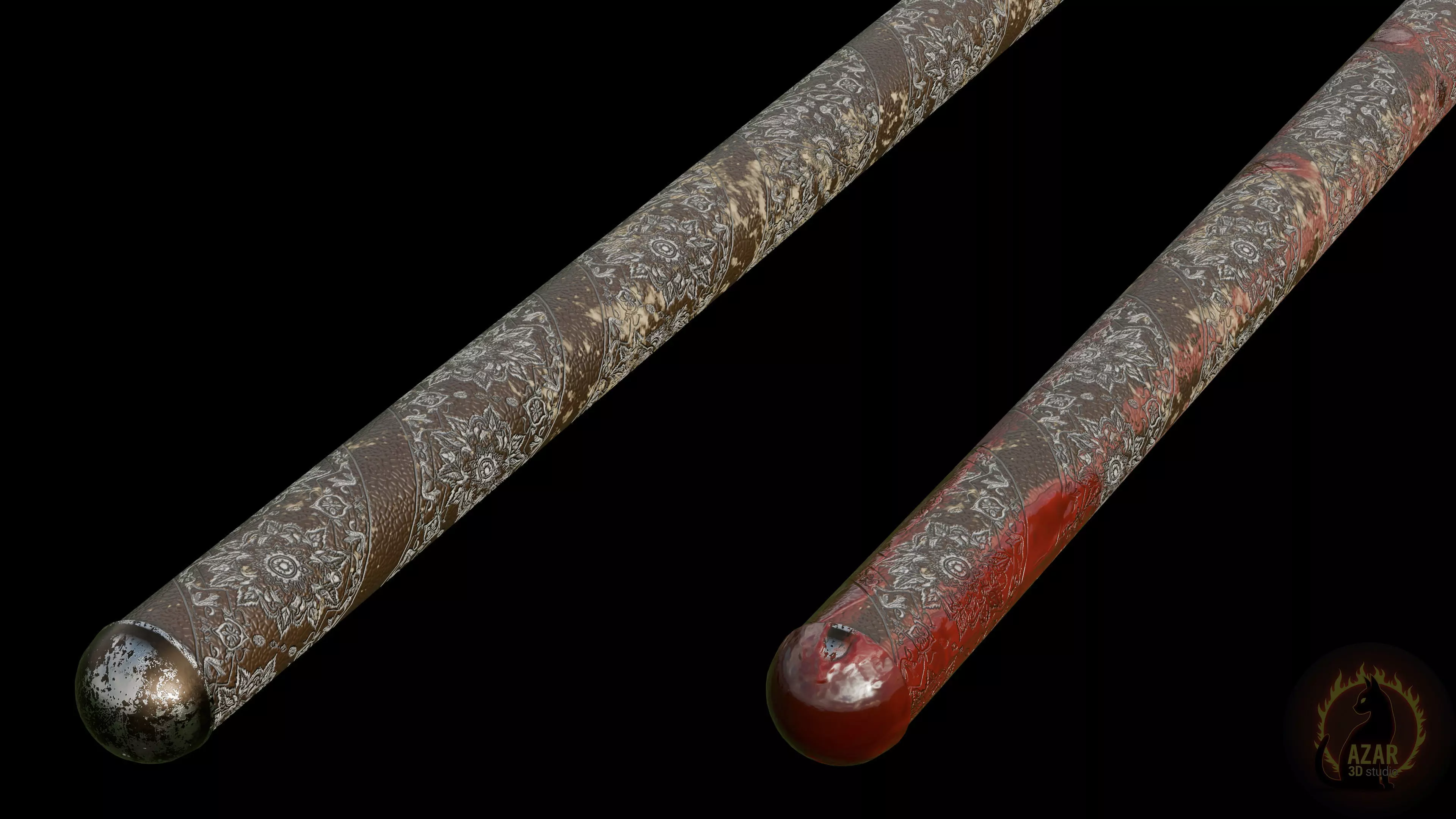 Sword 002 Realistic PBR Medieval Weapon 6 Variations Low-poly 3D model_17