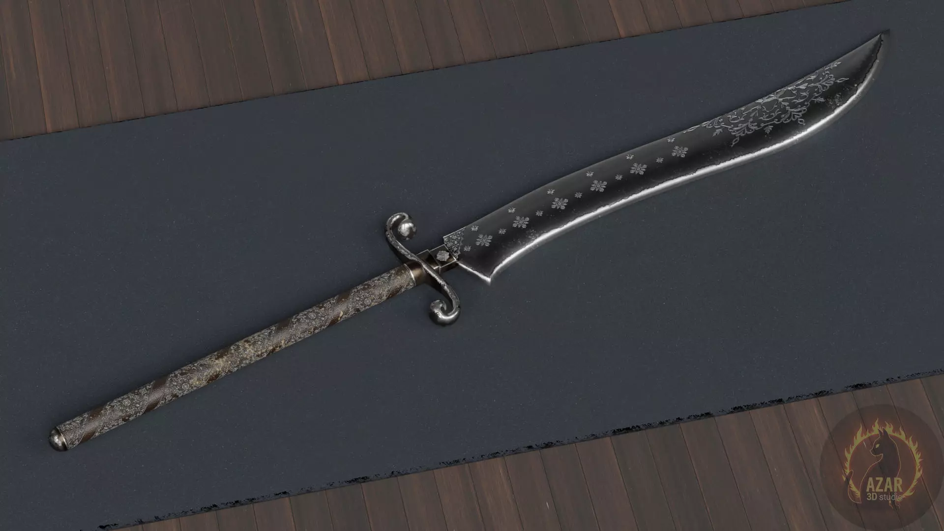 Sword 002 Realistic PBR Medieval Weapon 6 Variations Low-poly 3D model_0