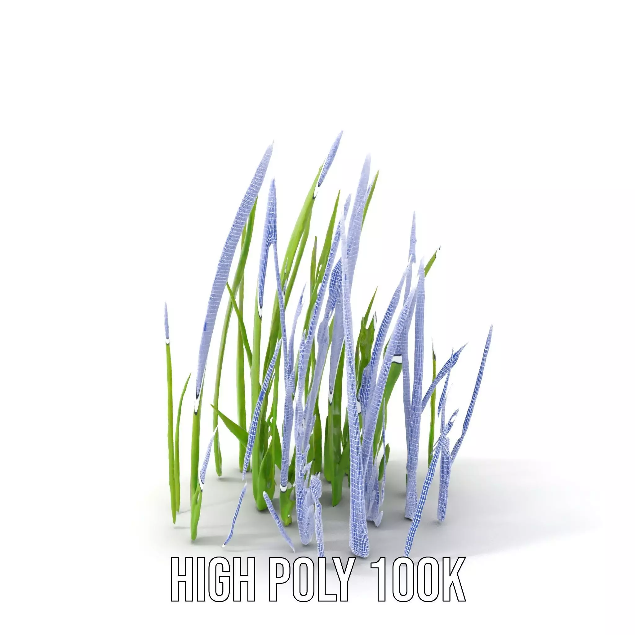 Lush Grass Blades model pack Low-poly 3D model_4