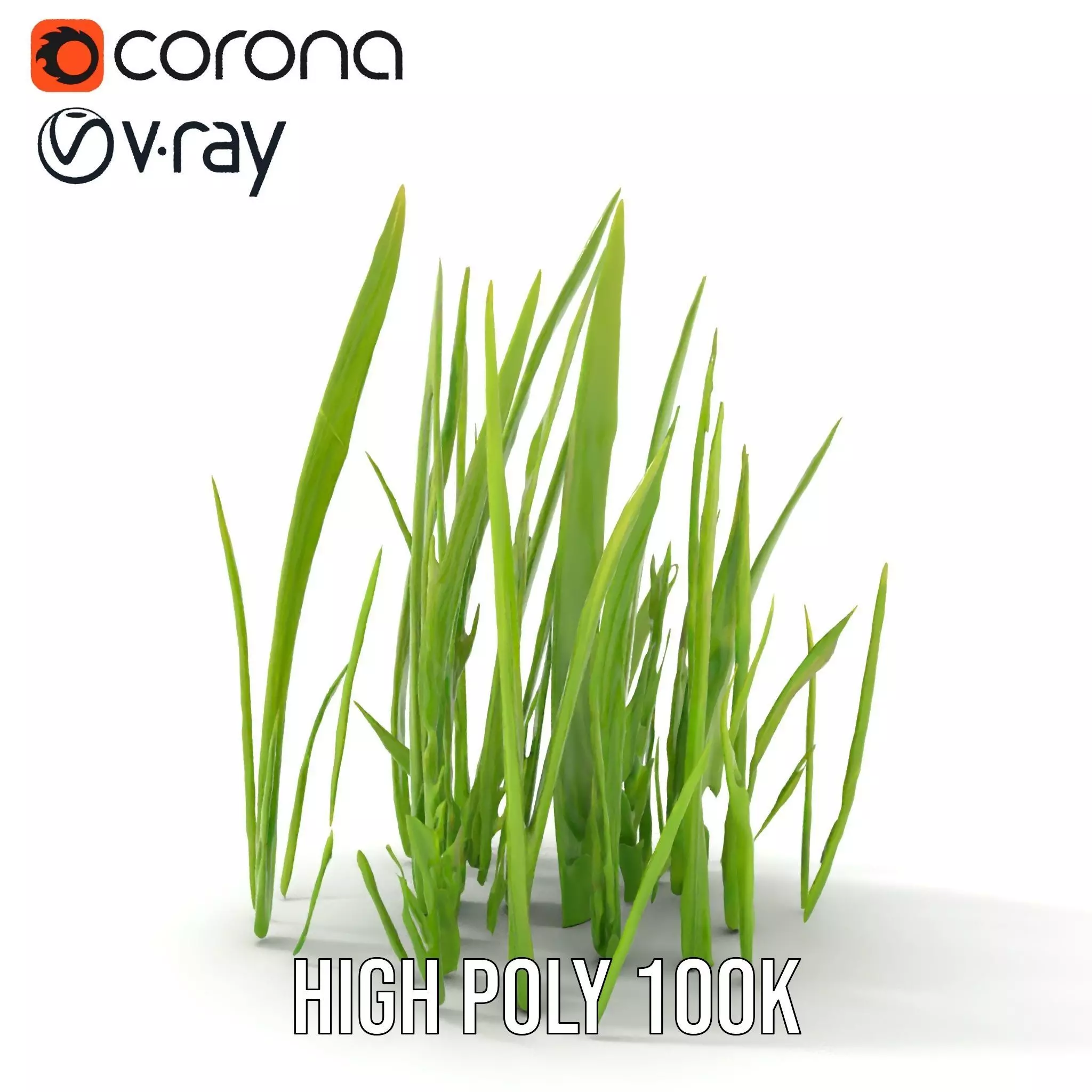 Lush Grass Blades model pack Low-poly 3D model_11