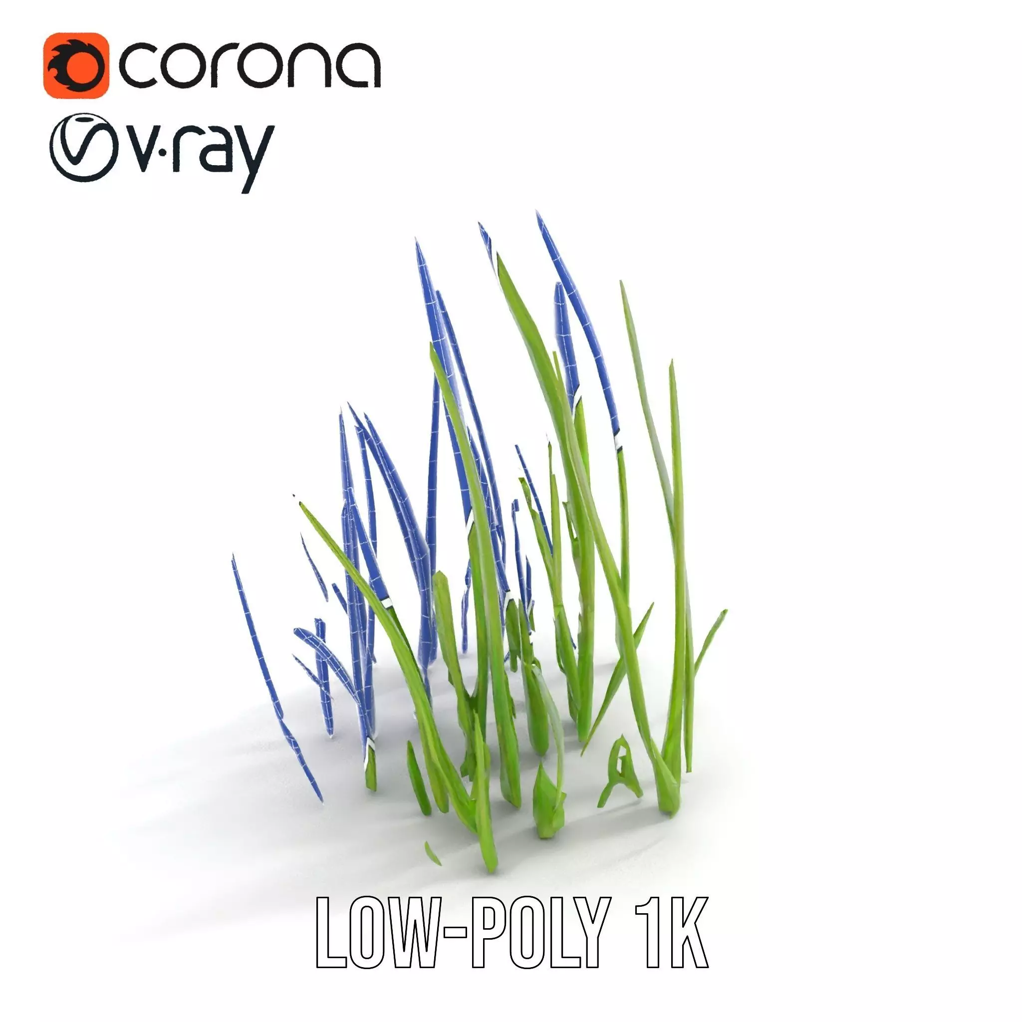 Lush Grass Blades model pack Low-poly 3D model_19