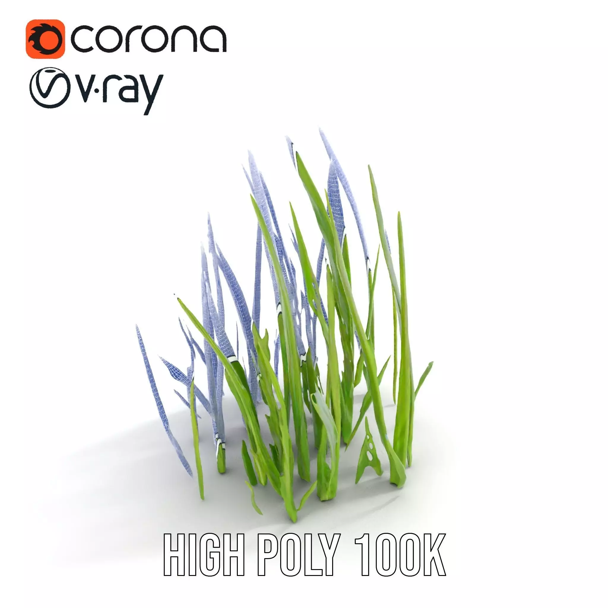 Lush Grass Blades model pack Low-poly 3D model_25