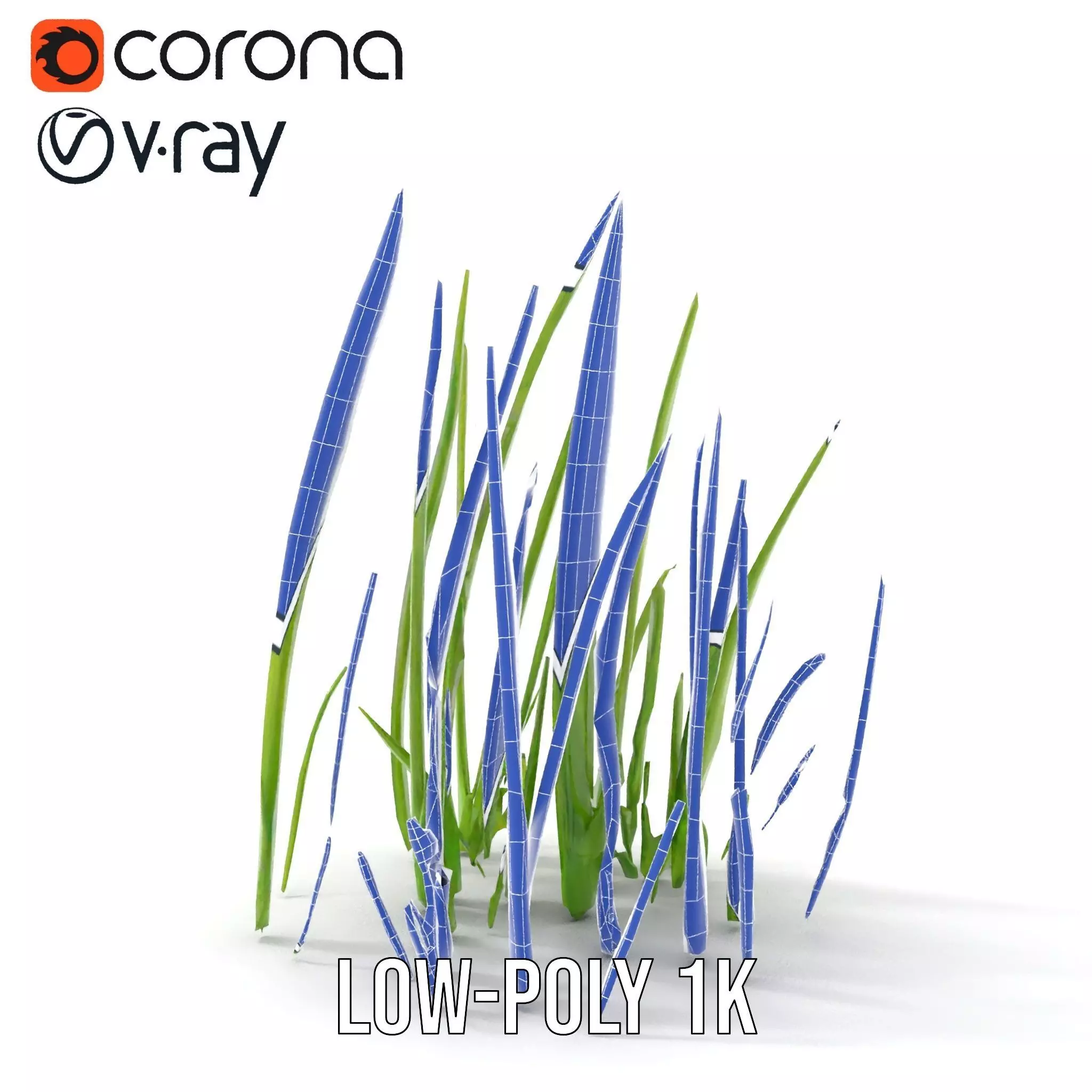 Lush Grass Blades model pack Low-poly 3D model_30