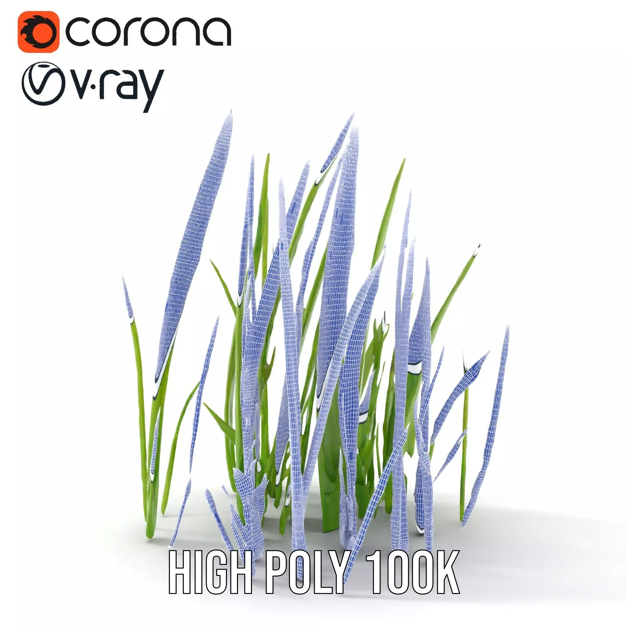 Lush Grass Blades model pack Low-poly 3D model_32