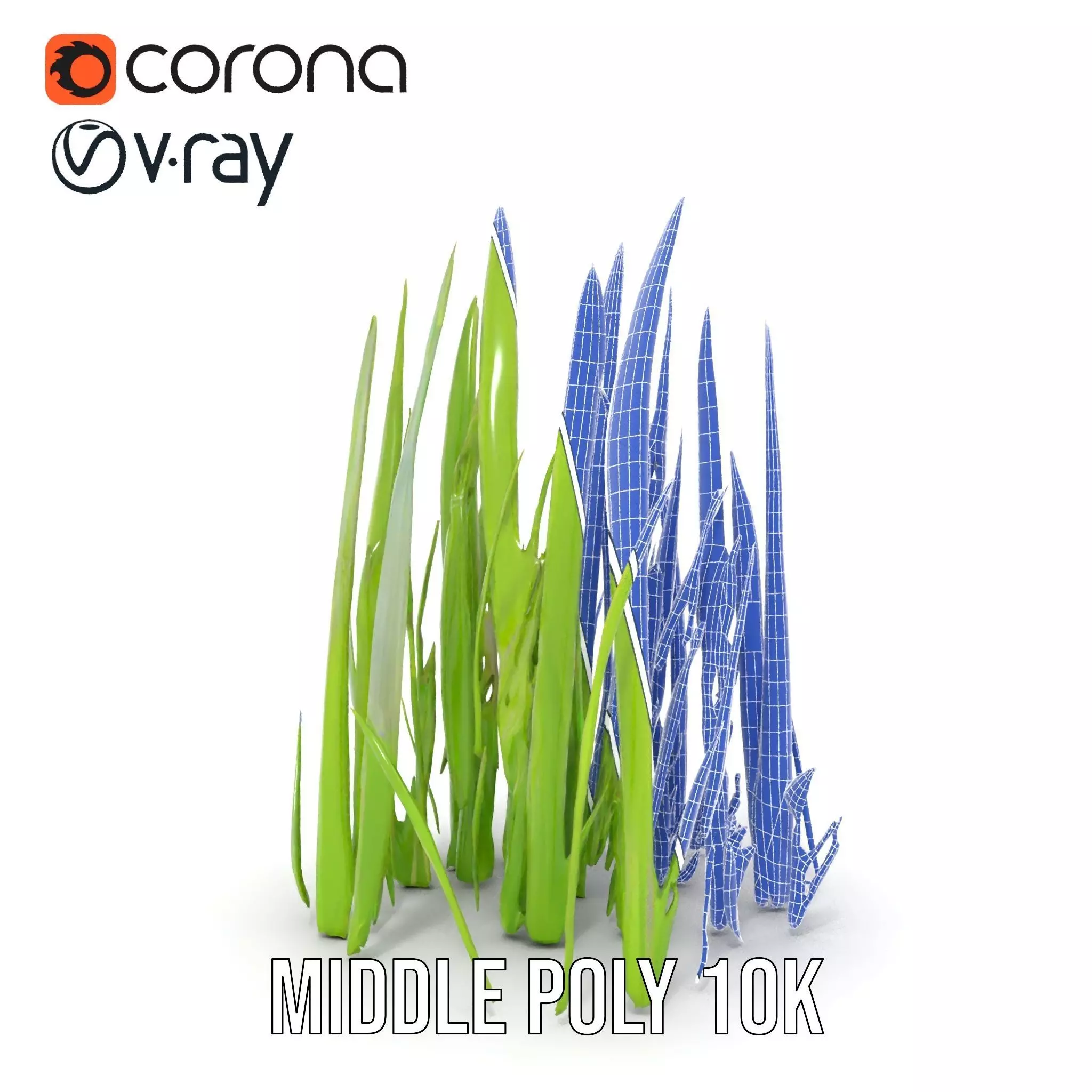 Lush Grass Blades model pack Low-poly 3D model_29