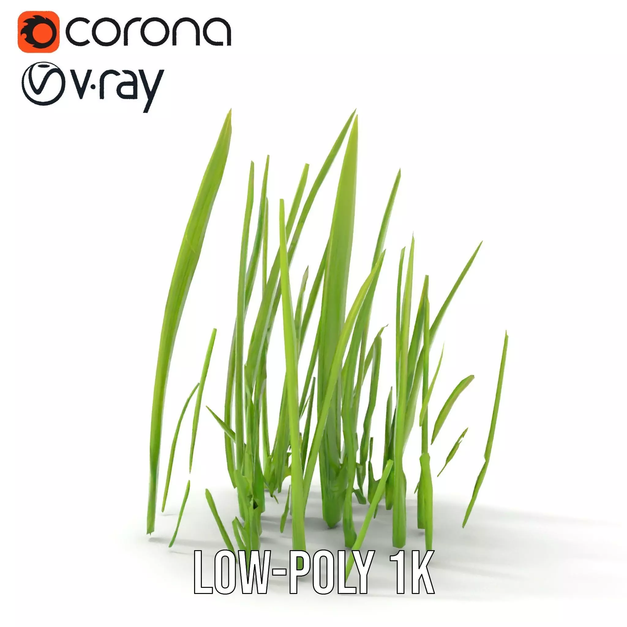 Lush Grass Blades model pack Low-poly 3D model_13