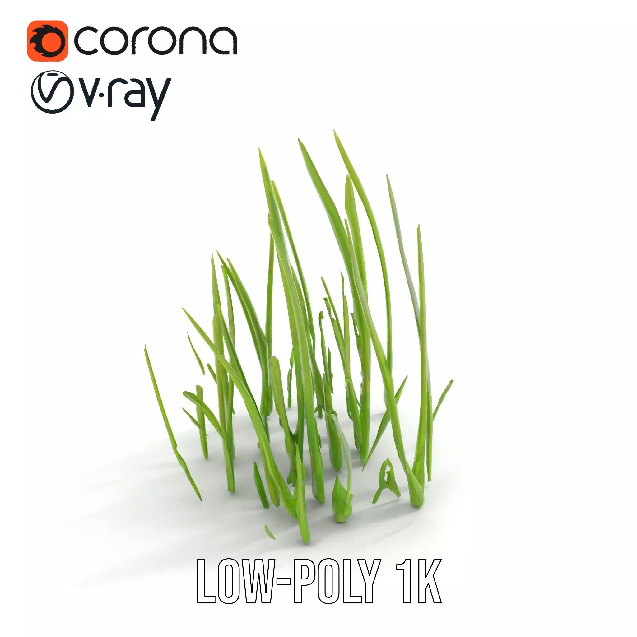Lush Grass Blades model pack Low-poly 3D model_10