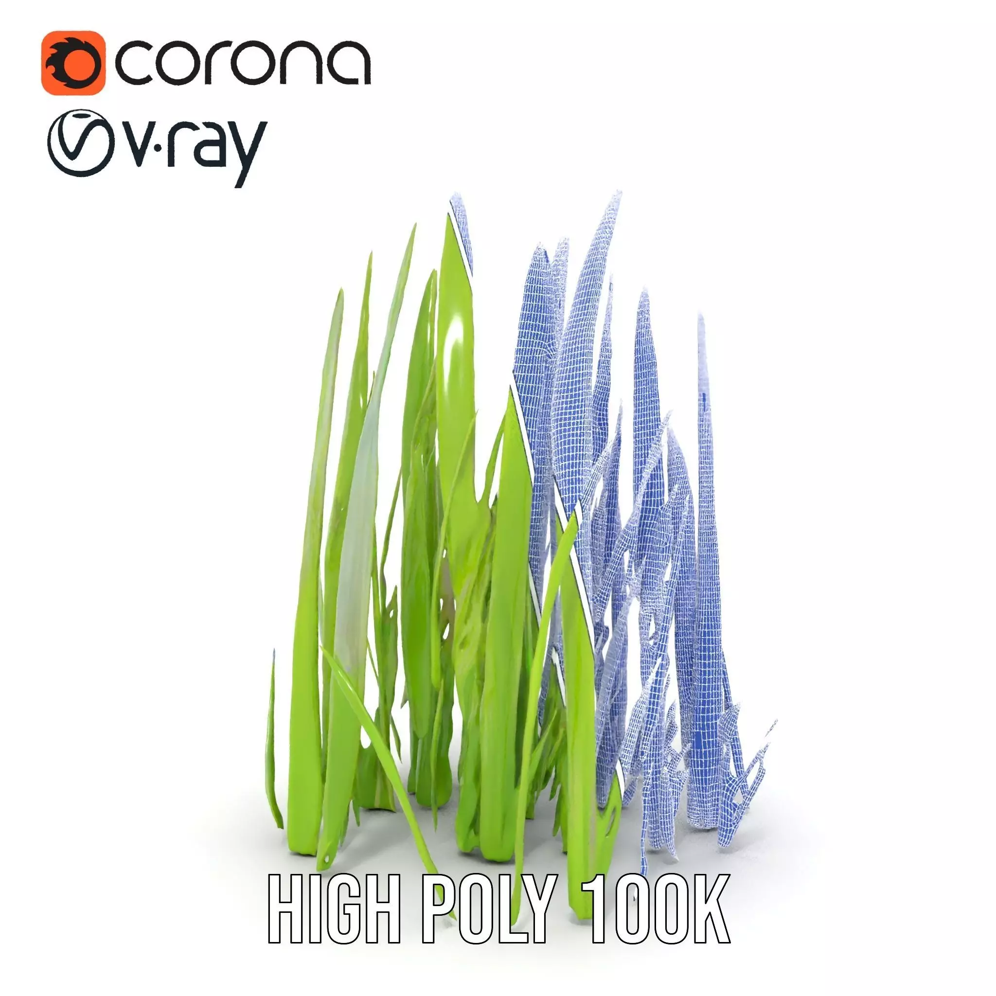 Lush Grass Blades model pack Low-poly 3D model_33