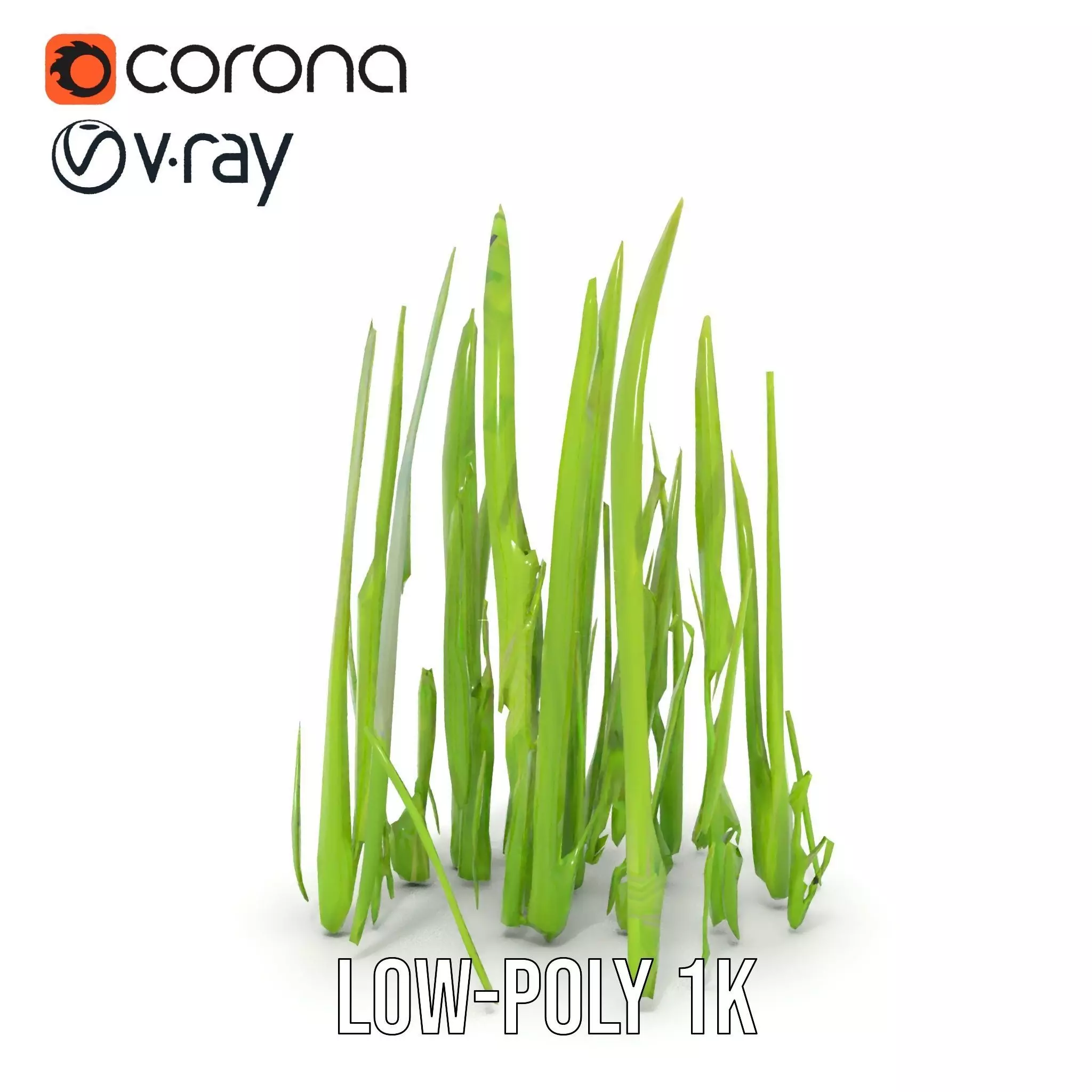 Lush Grass Blades model pack Low-poly 3D model_8