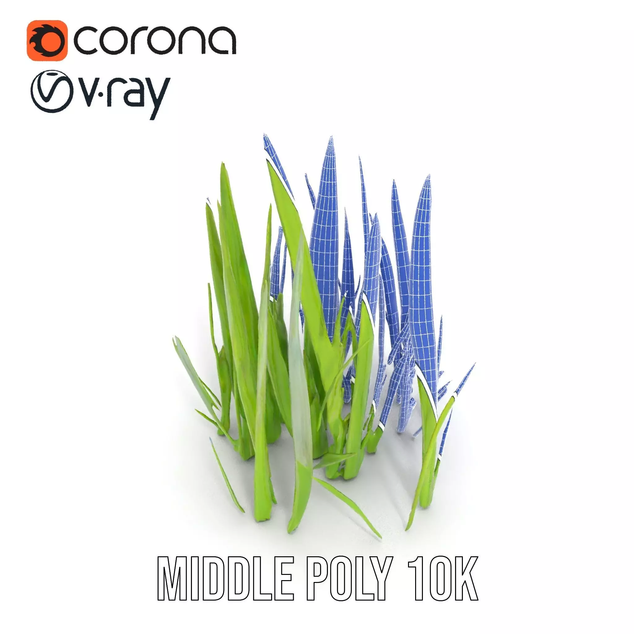 Lush Grass Blades model pack Low-poly 3D model_15