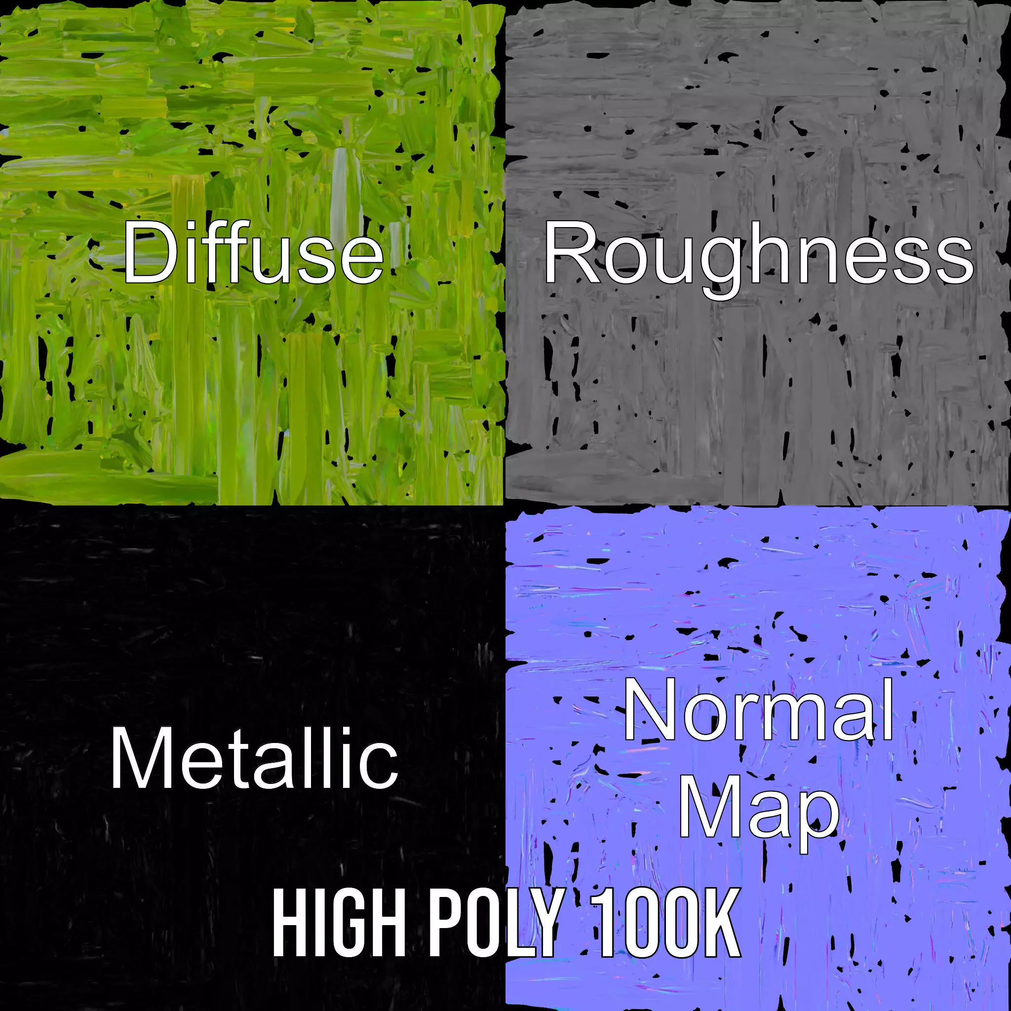 Lush Grass Blades model pack Low-poly 3D model_3