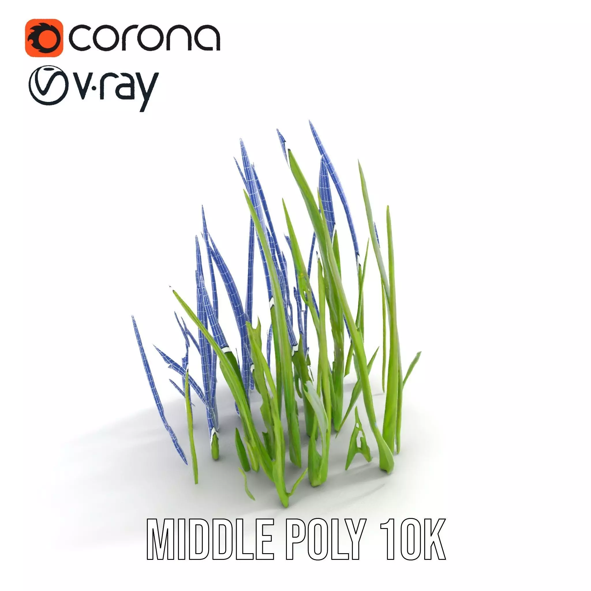 Lush Grass Blades model pack Low-poly 3D model_12