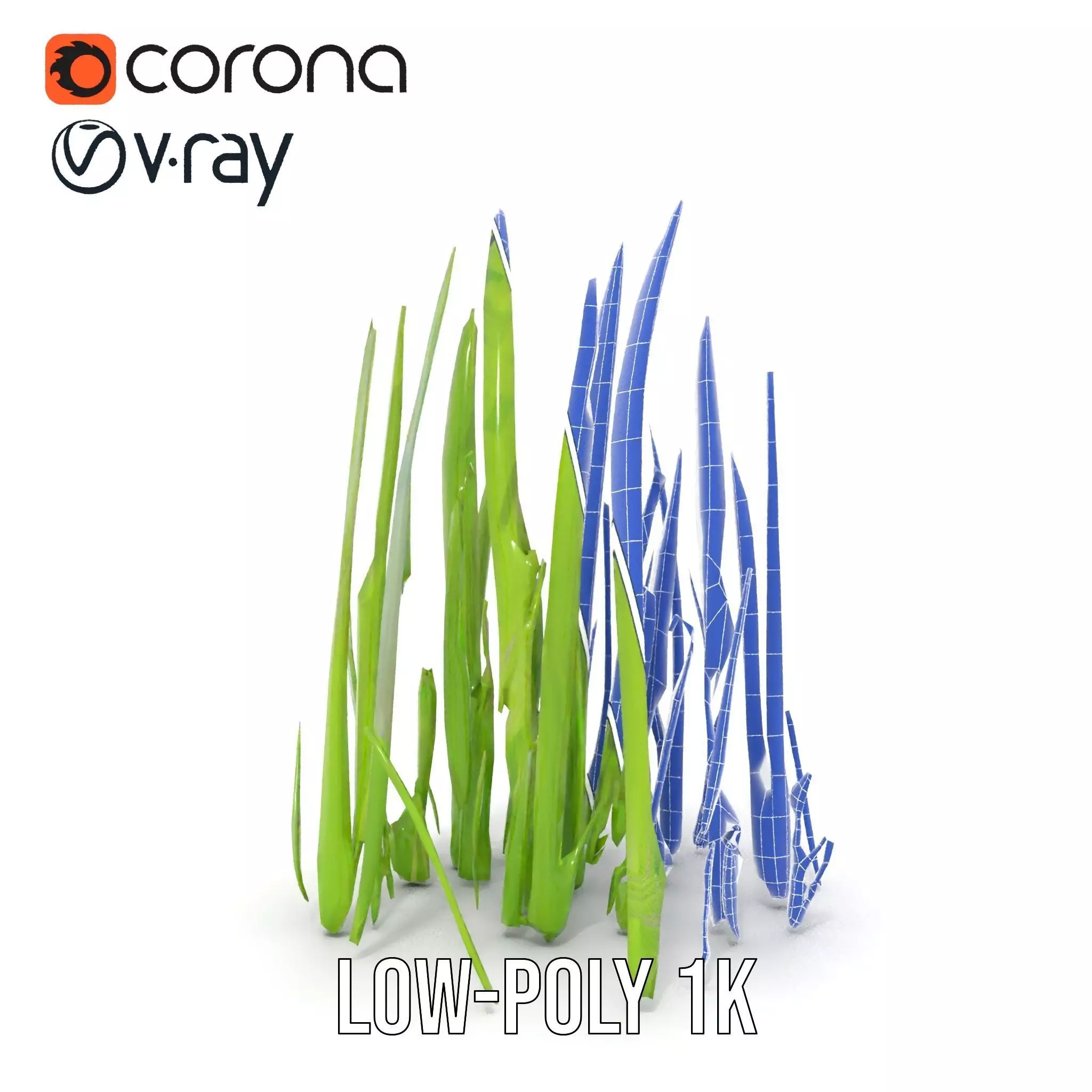 Lush Grass Blades model pack Low-poly 3D model_24