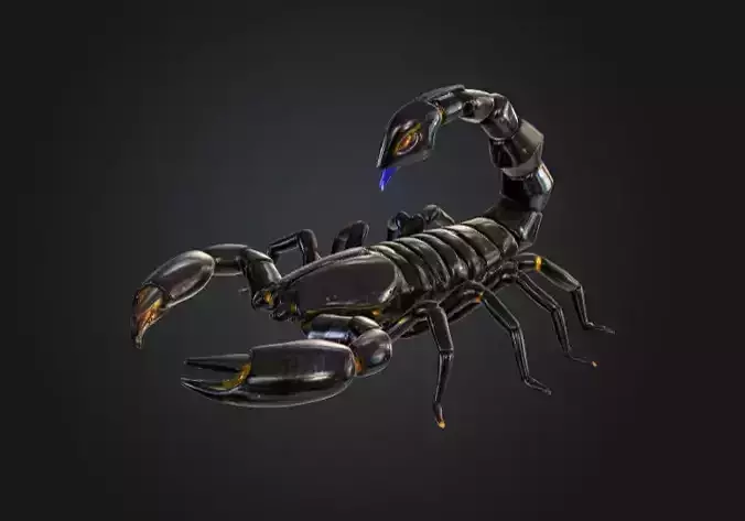 Celestial Obsidian Scorpion Low-poly 3D model