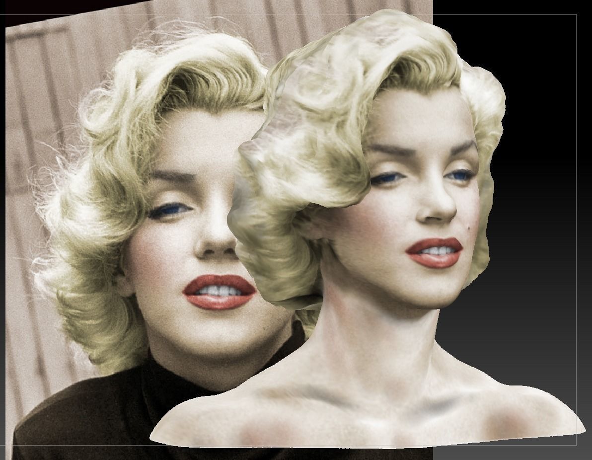 Marilyn Monroe Photorealistic 3D Model 3D print model_11
