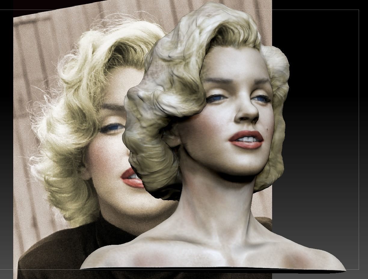 Marilyn Monroe Photorealistic 3D Model 3D print model_10