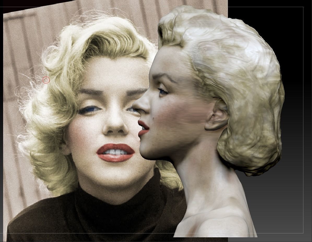 Marilyn Monroe Photorealistic 3D Model 3D print model_6