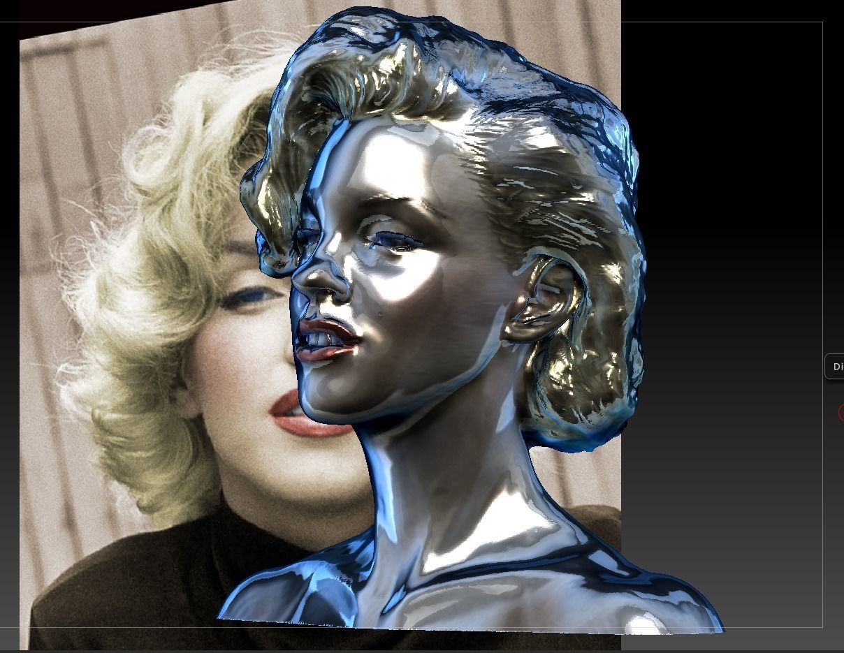 Marilyn Monroe Photorealistic 3D Model 3D print model_4